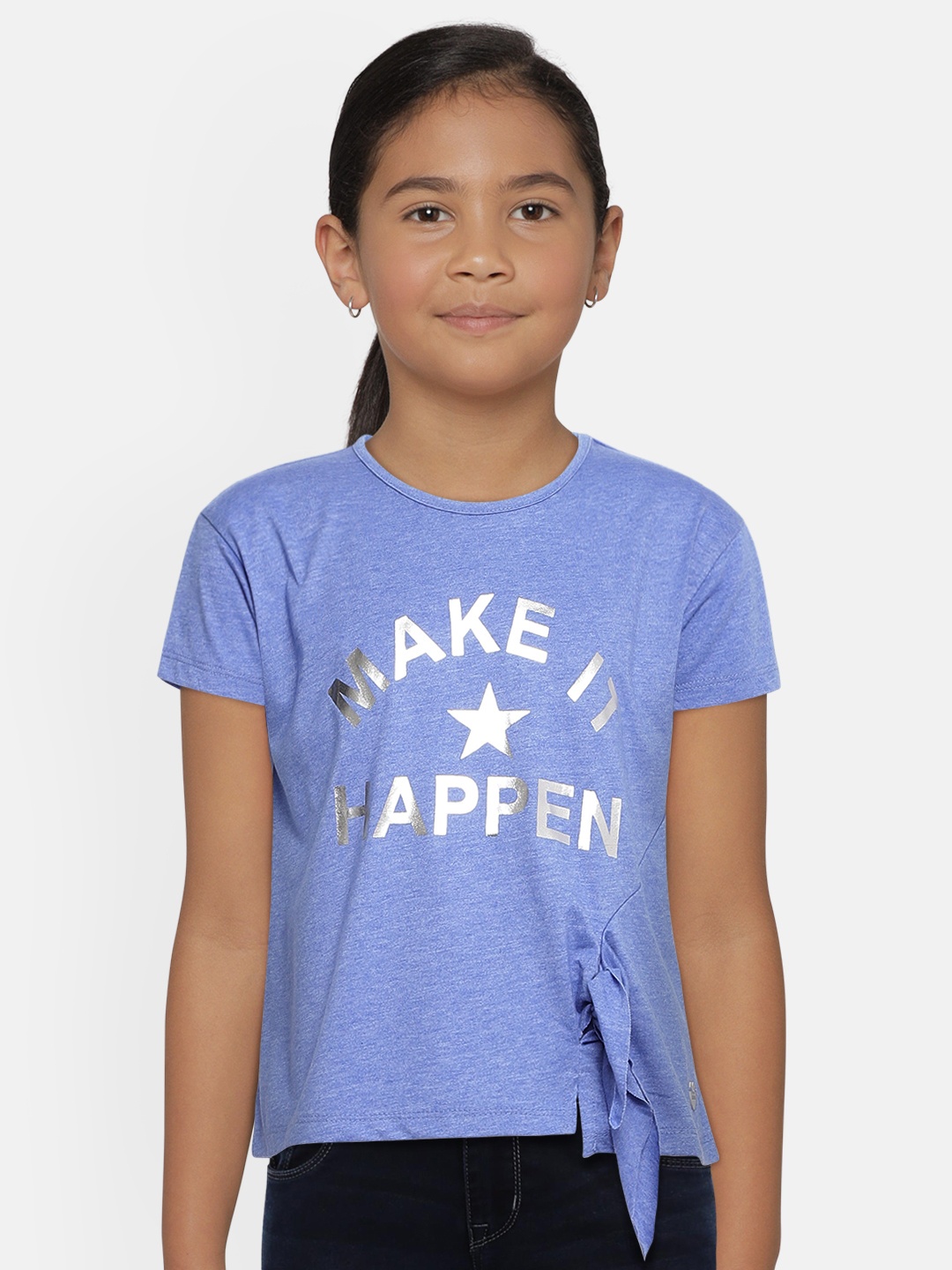 

Pepe Jeans Girls Blue Printed CARISSA IP Top