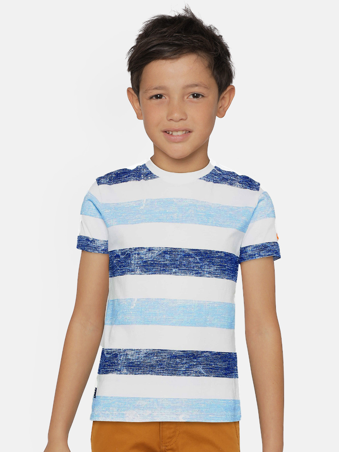

Pepe Jeans Boys Blue Colourblocked Round Neck T-shirt