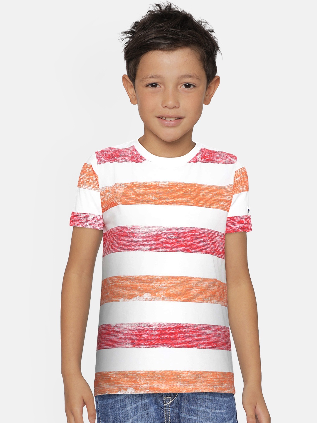 

Pepe Jeans Boys Red Colourblocked Round Neck T-shirt