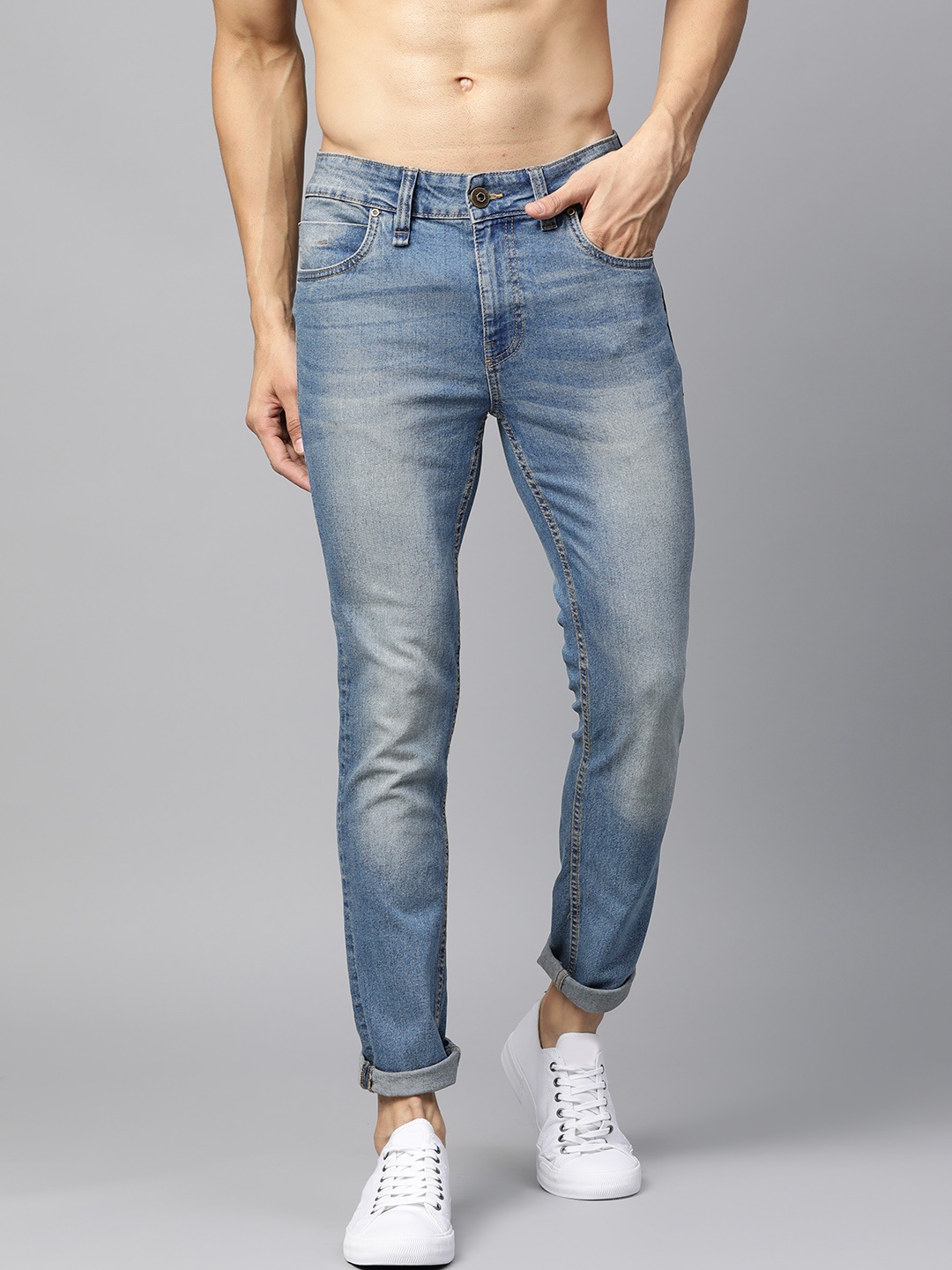 

Roadster Men Blue Skinny Fit Mid-Rise Clean Look Stretchable Jeans