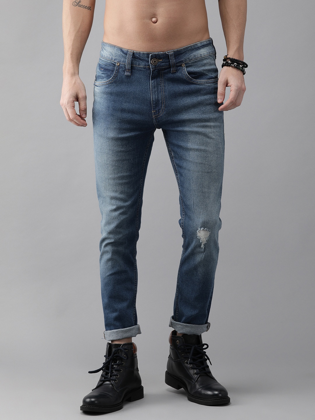 

Roadster Men Blue Skinny Fit Mid-Rise Clean Look Stretchable Jeans