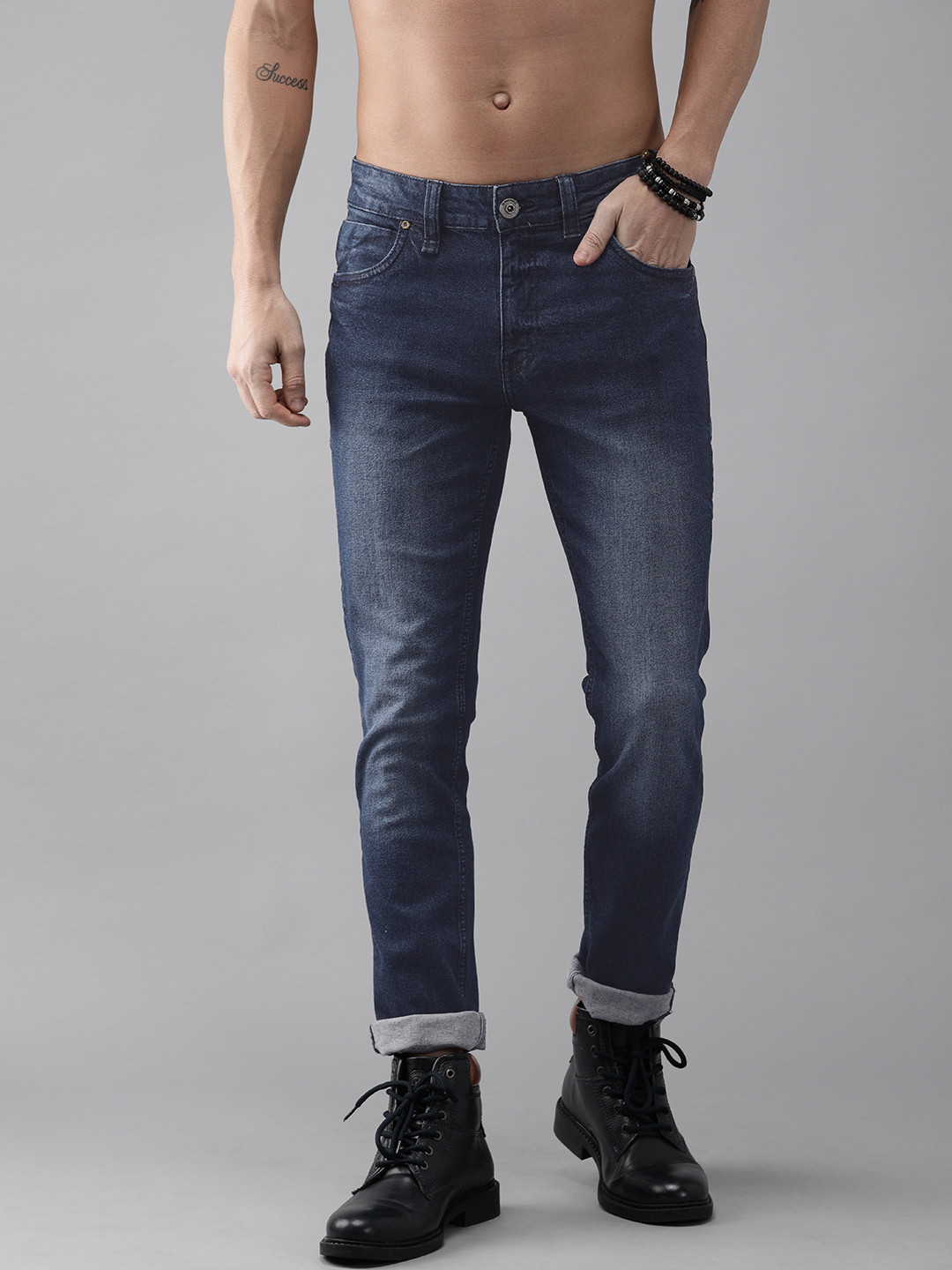

Roadster Men Blue Skinny Fit Mid-Rise Clean Look Stretchable Jeans