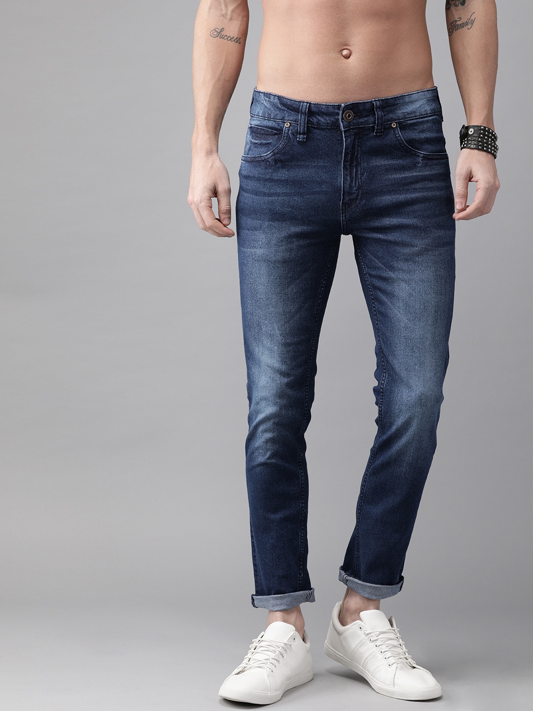 

Roadster Men Blue Skinny Fit Mid-Rise Clean Look Stretchable Jeans