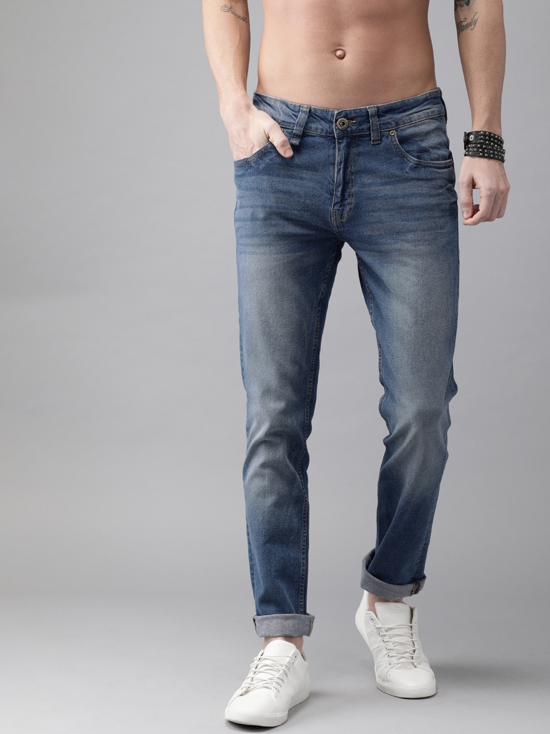 

Roadster Men Blue Skinny Fit Mid-Rise Clean Look Stretchable Jeans