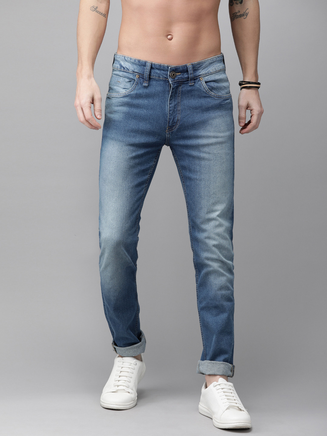 

Roadster Men Blue Skinny Fit Mid-Rise Clean Look Stretchable Jeans
