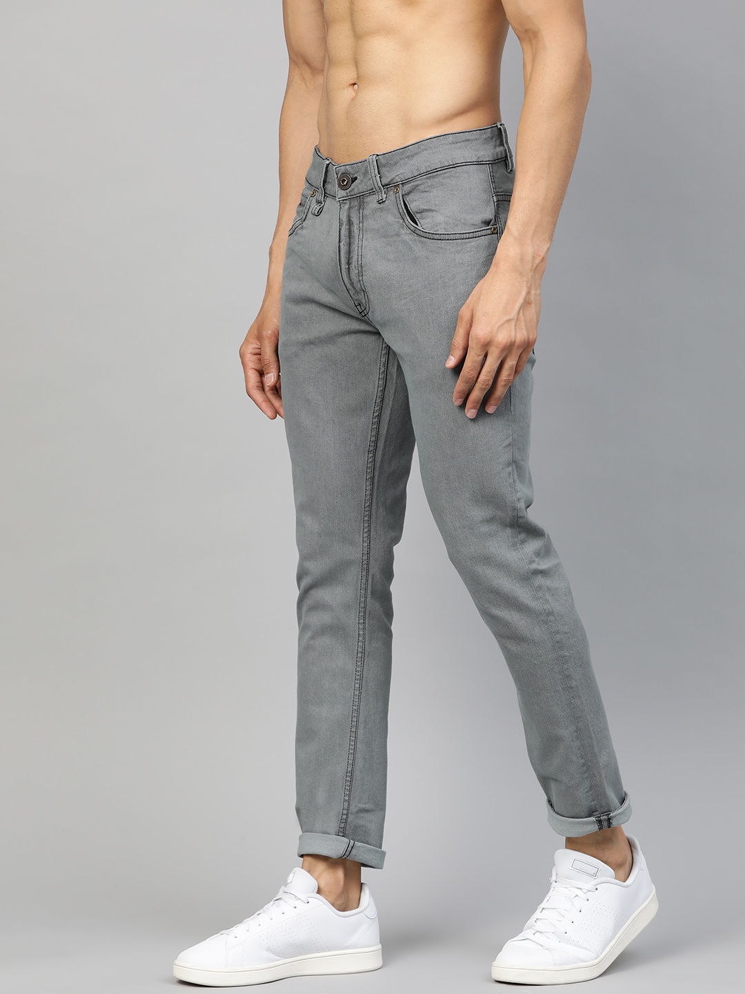 

Roadster Men Grey Slim Fit Mid-Rise Clean Look Stretchable Jeans