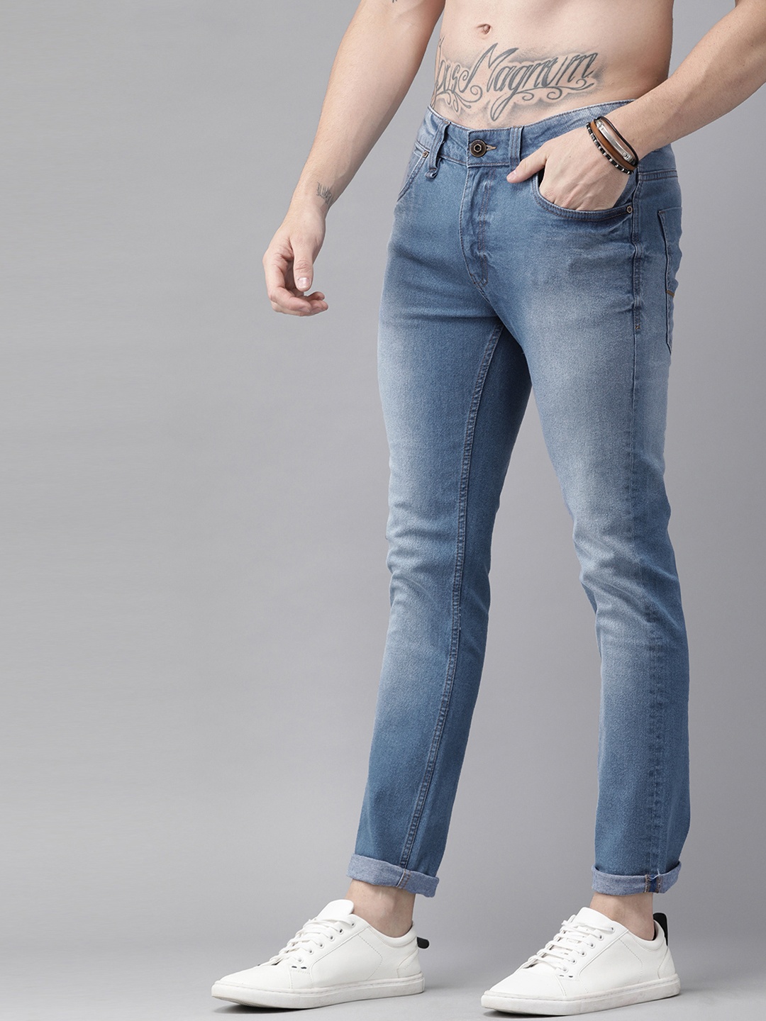 

Roadster Men Blue Skinny Fit Mid-Rise Clean Look Stretchable Jeans