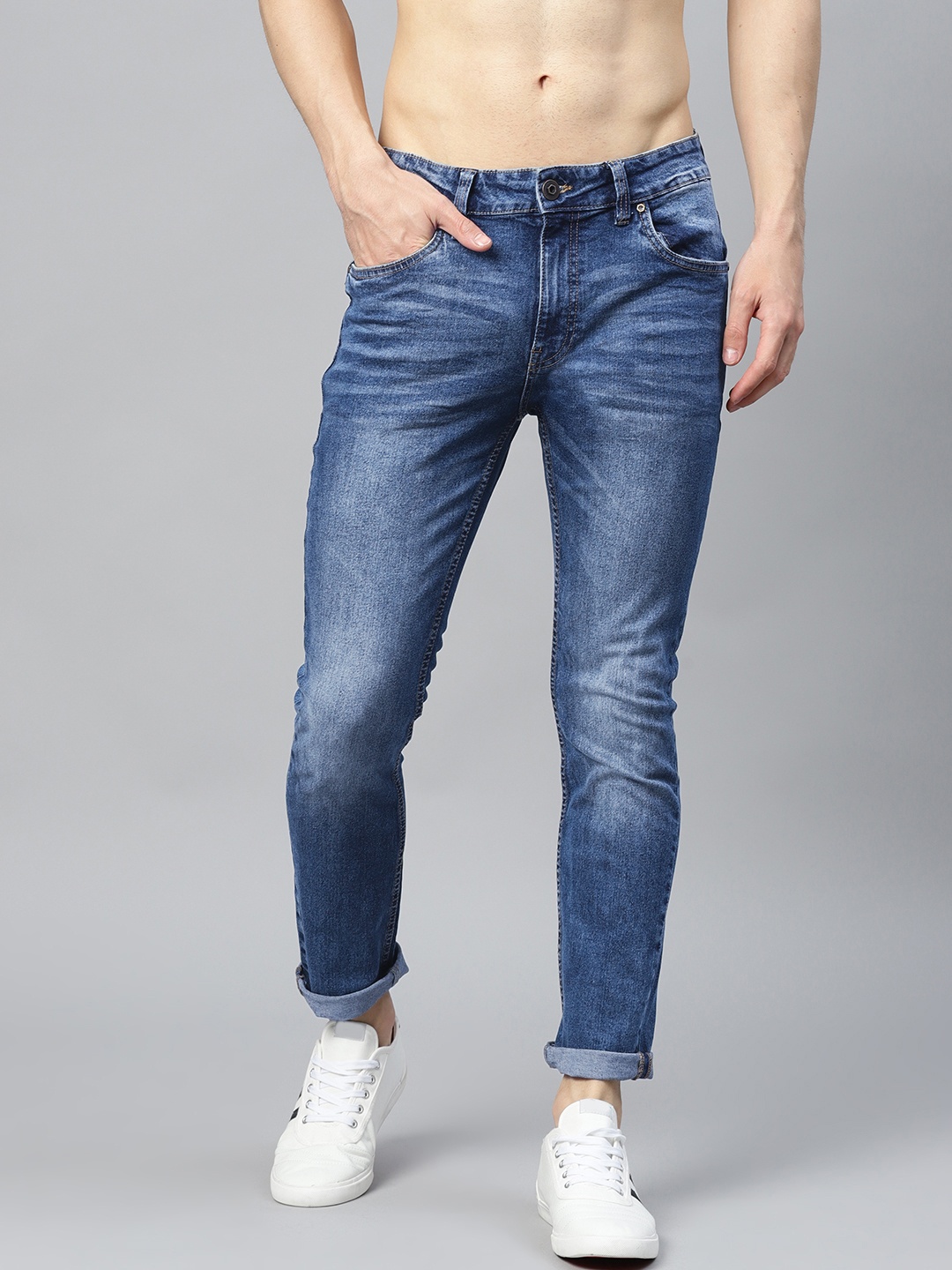 

Roadster Men Blue Skinny Fit Mid-Rise Clean Look Stretchable Jeans