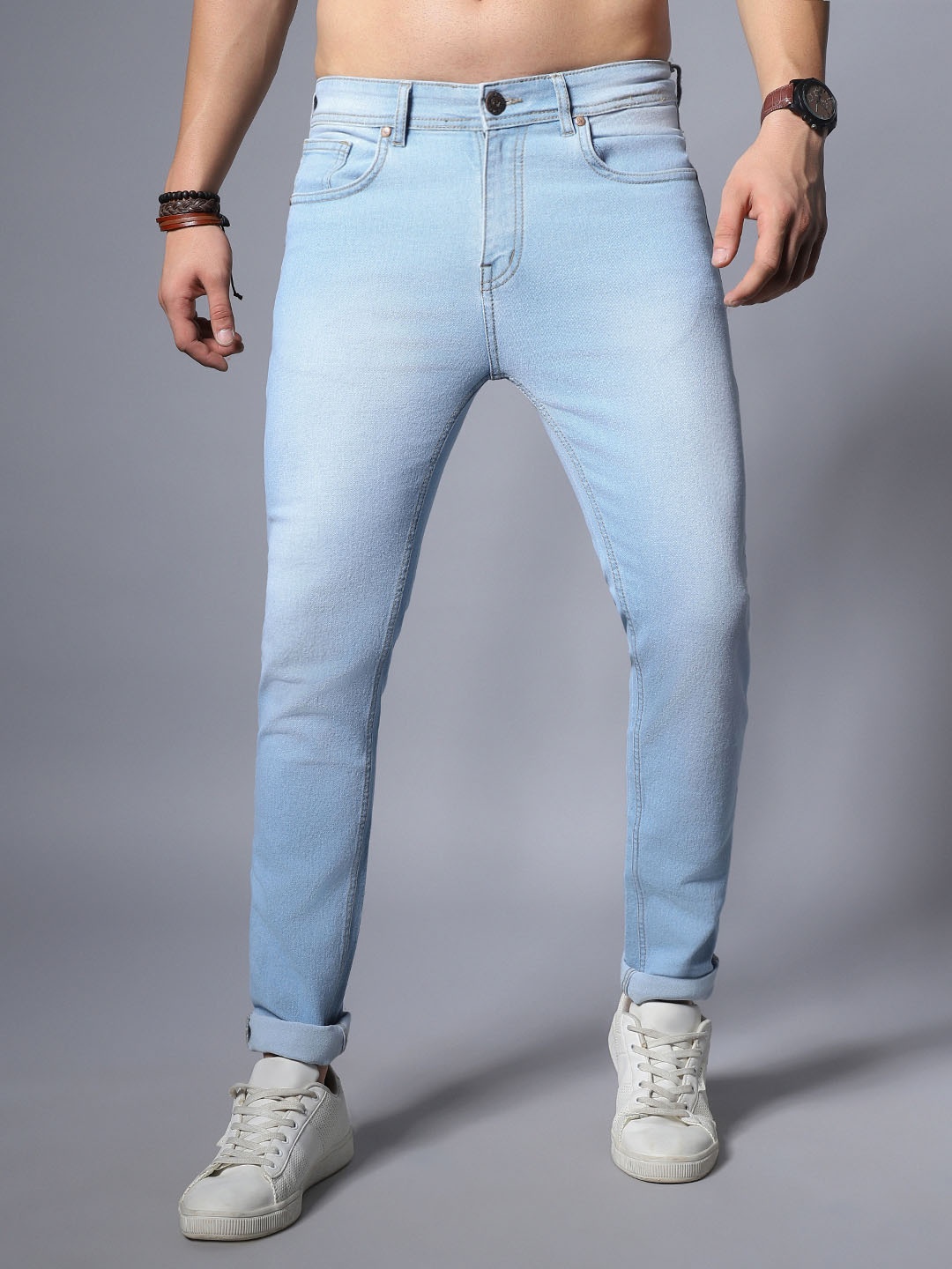

High Star Men Blue Slim Fit Mid-Rise Clean Look Stretchable Jeans