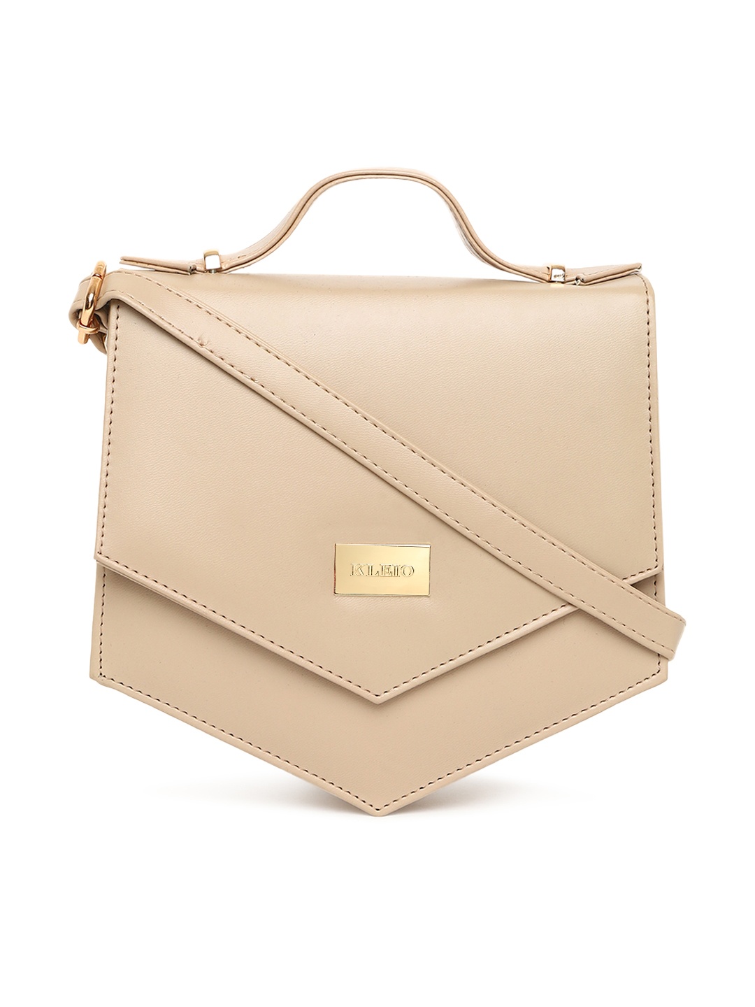

KLEIO Cream-Coloured Unique Shaped Sling Bag