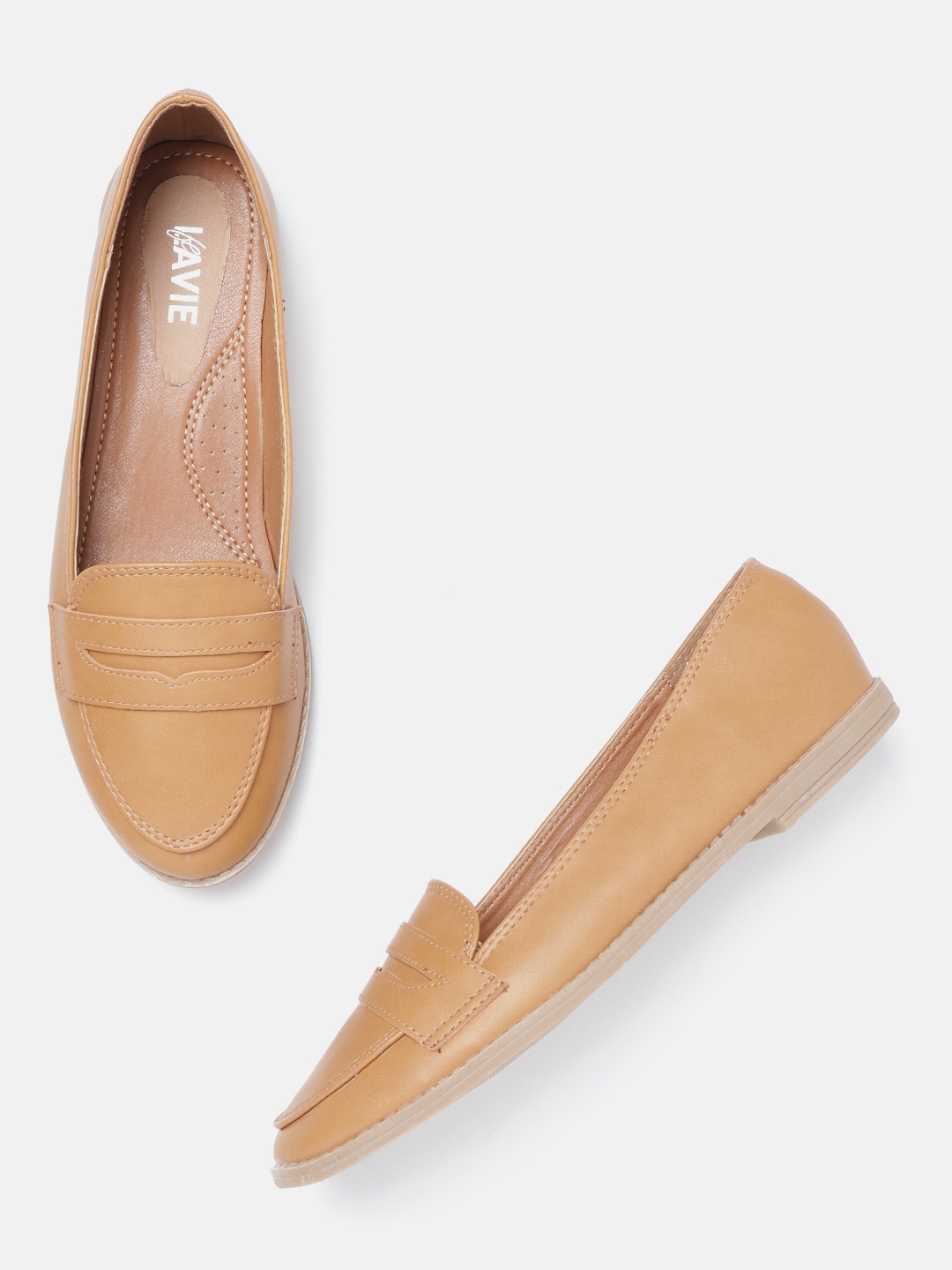 

Lavie Women Beige Solid Loafers
