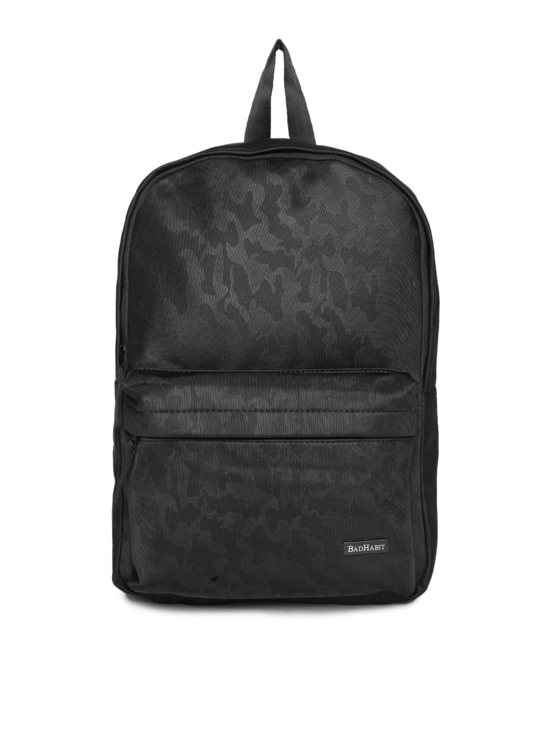 

BAD HABIT Unisex Black Camouflage Printed Laptop Backpack