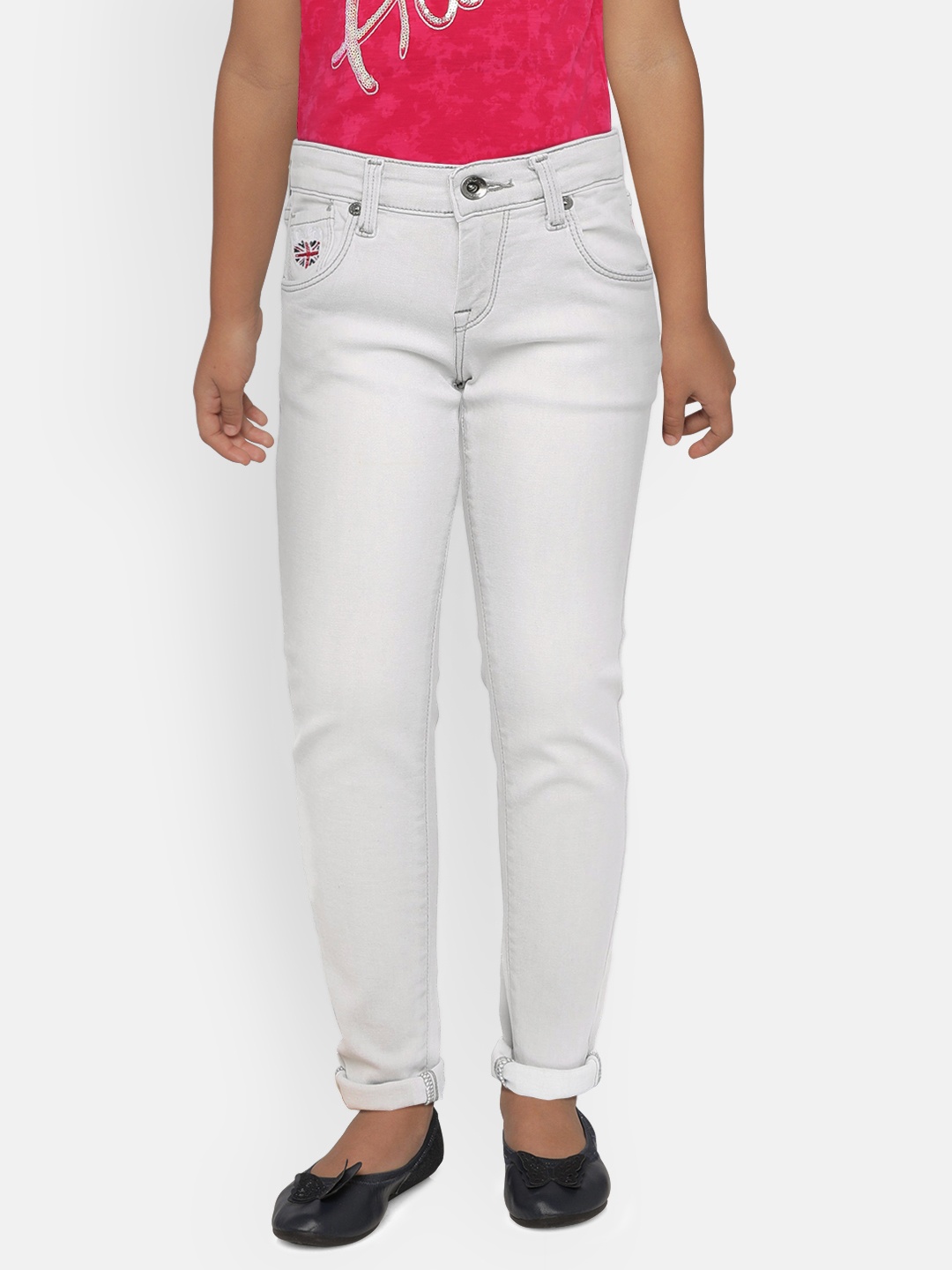 

Pepe Jeans Girls Grey Skinny Fit Mid-Rise Clean Look Stretchable Jeans