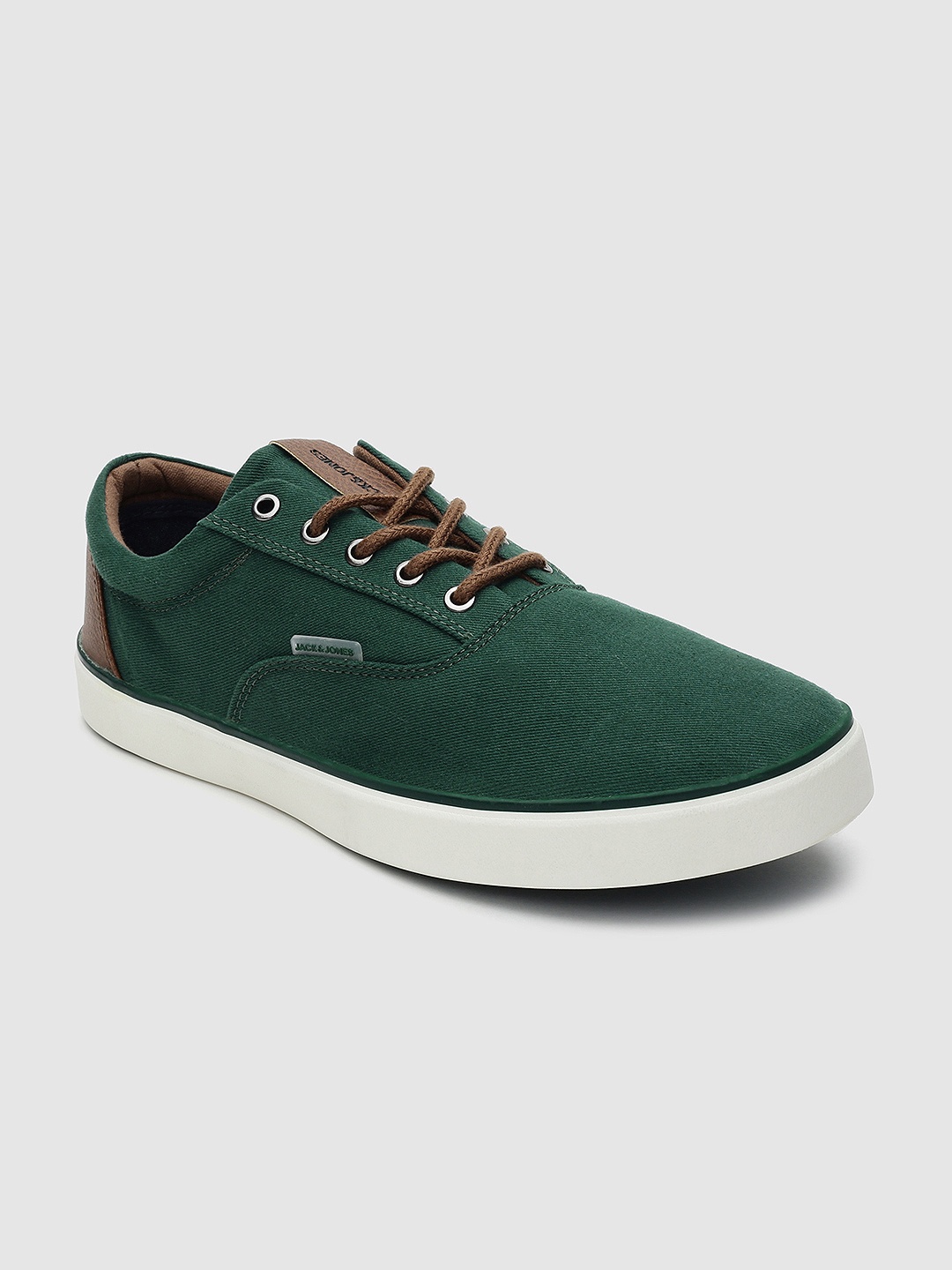 

Jack & Jones Men Green Solid Sneakers