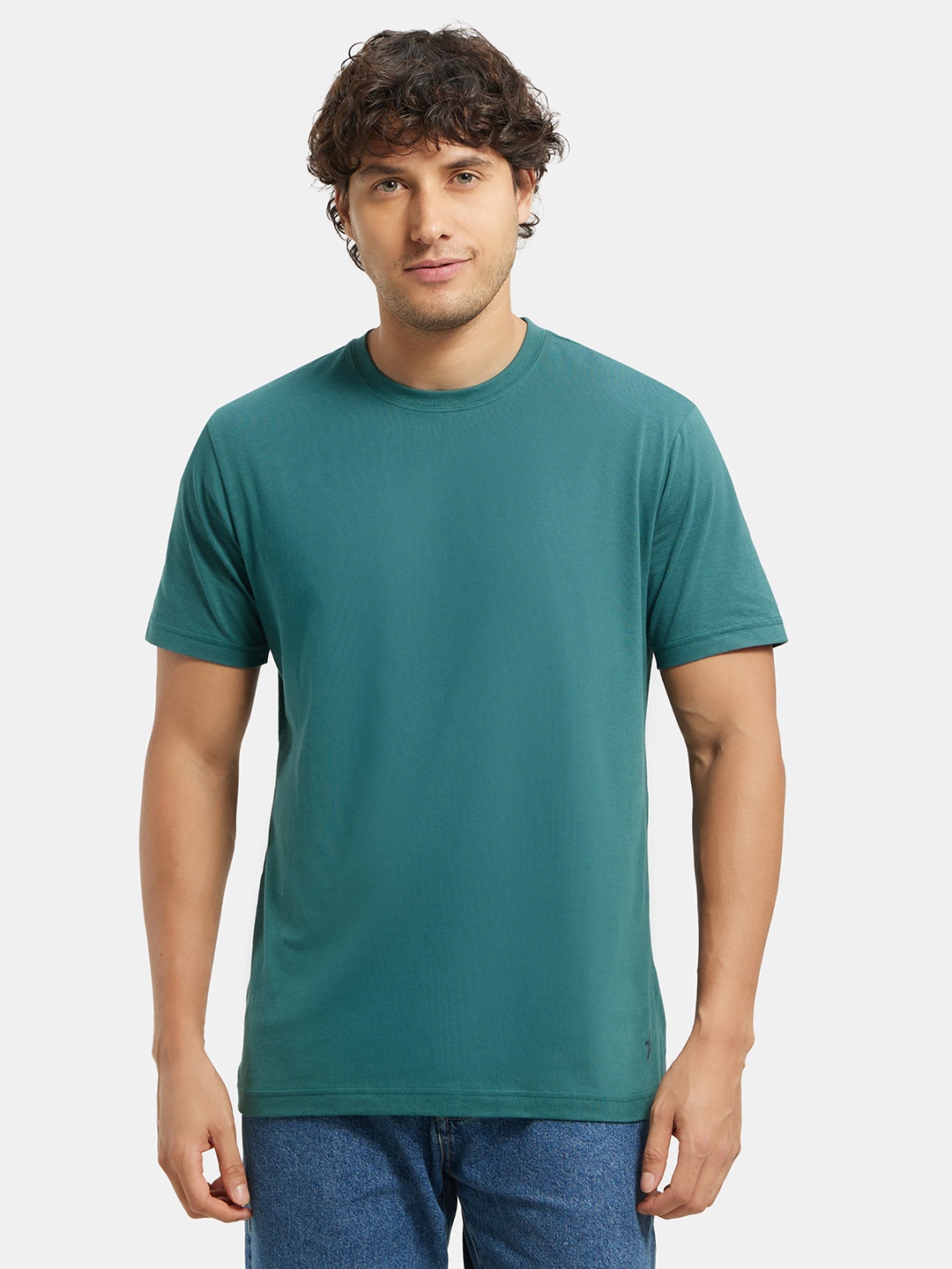 

Jockey Combed Cotton Rich Round Neck Half Sleeve Tshirt-2714, Green