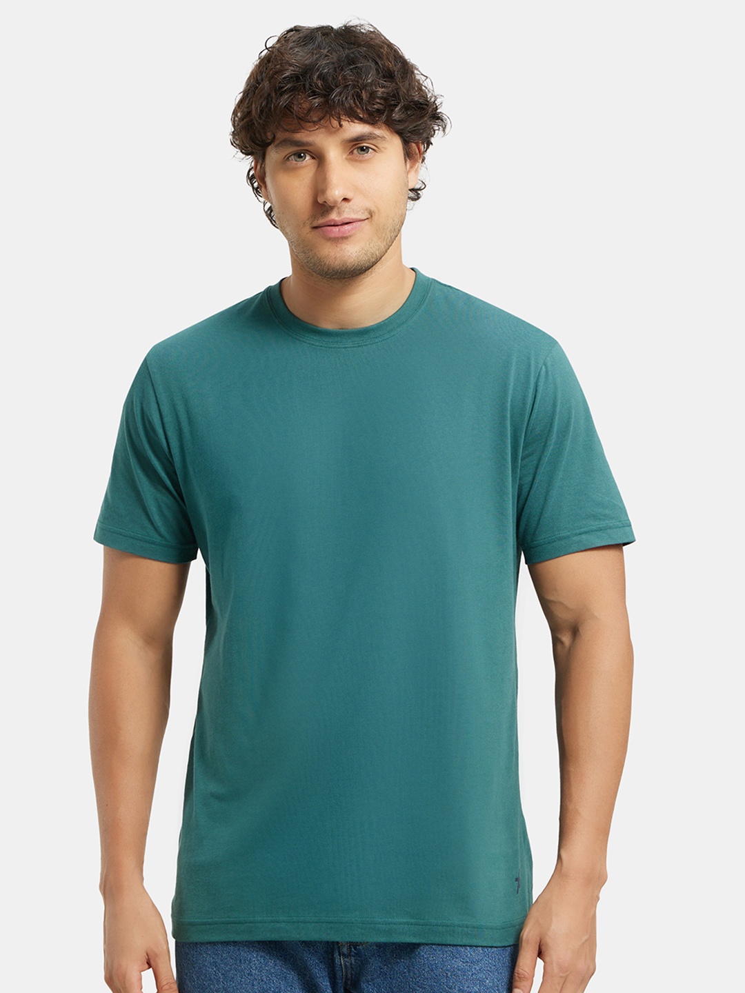 

Jockey Combed Cotton Rich Round Neck Half Sleeve Tshirt-2714, Green