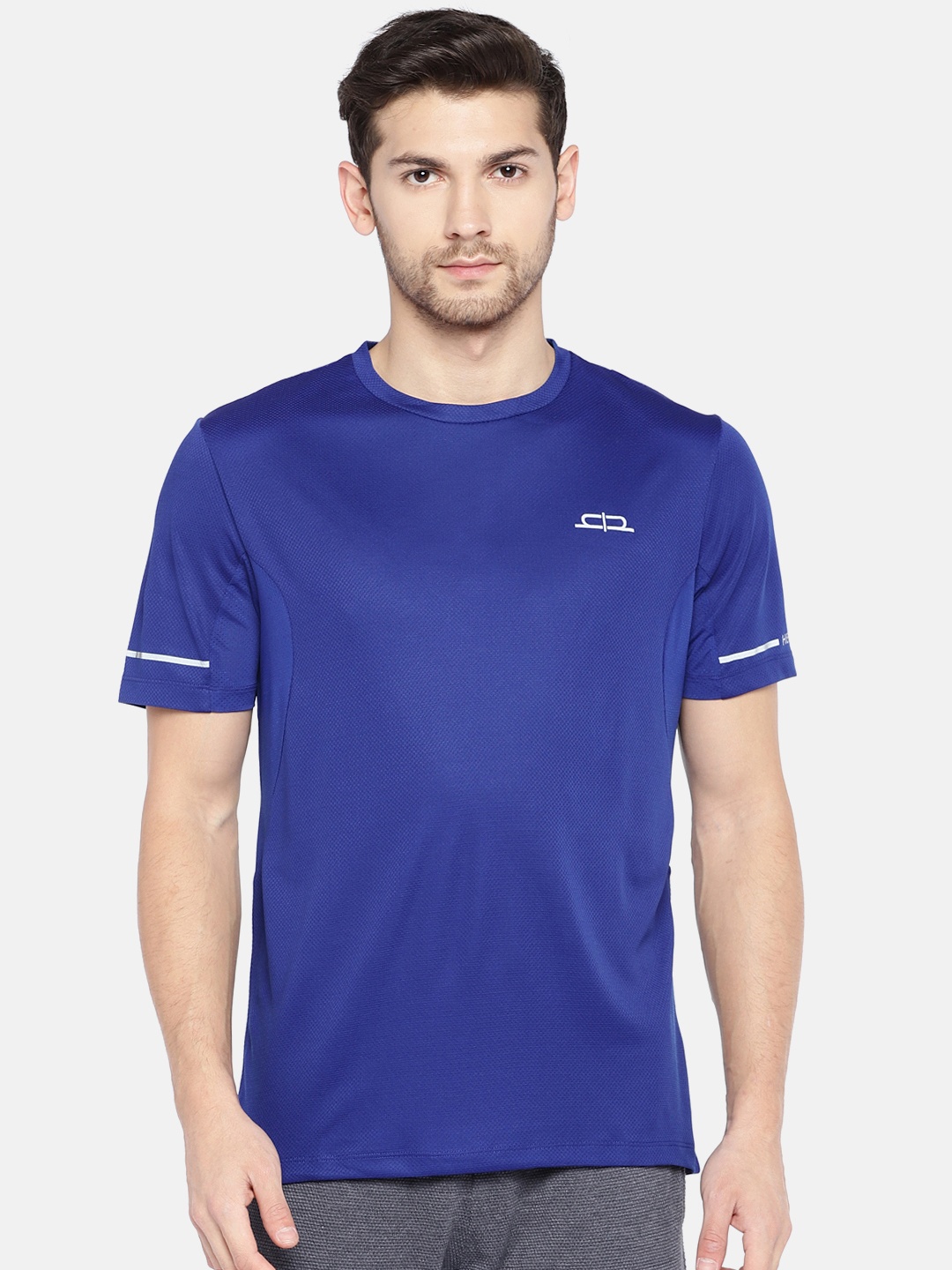 

Heelium Men Blue Solid Round Neck T-shirt