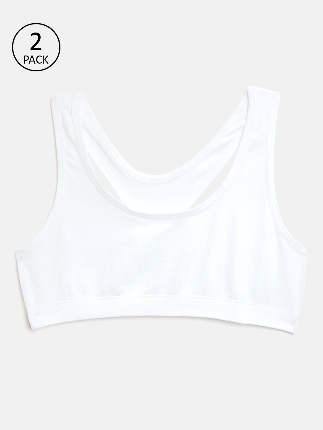 

Marks & Spencer Girls Pack of 2 White Solid Bralette Tops