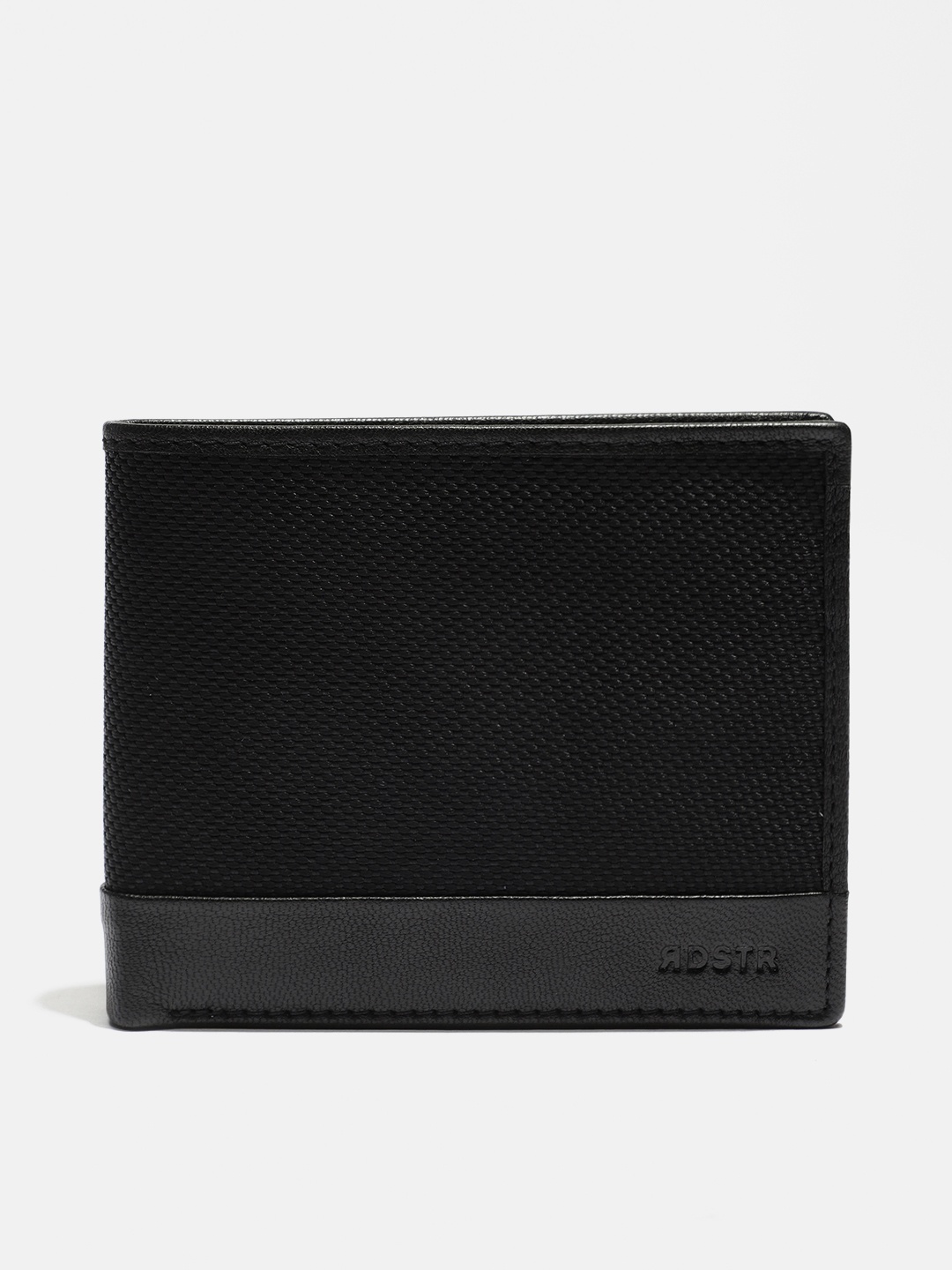 

Roadster Men Black Genuine Leather Two Fold Wallet