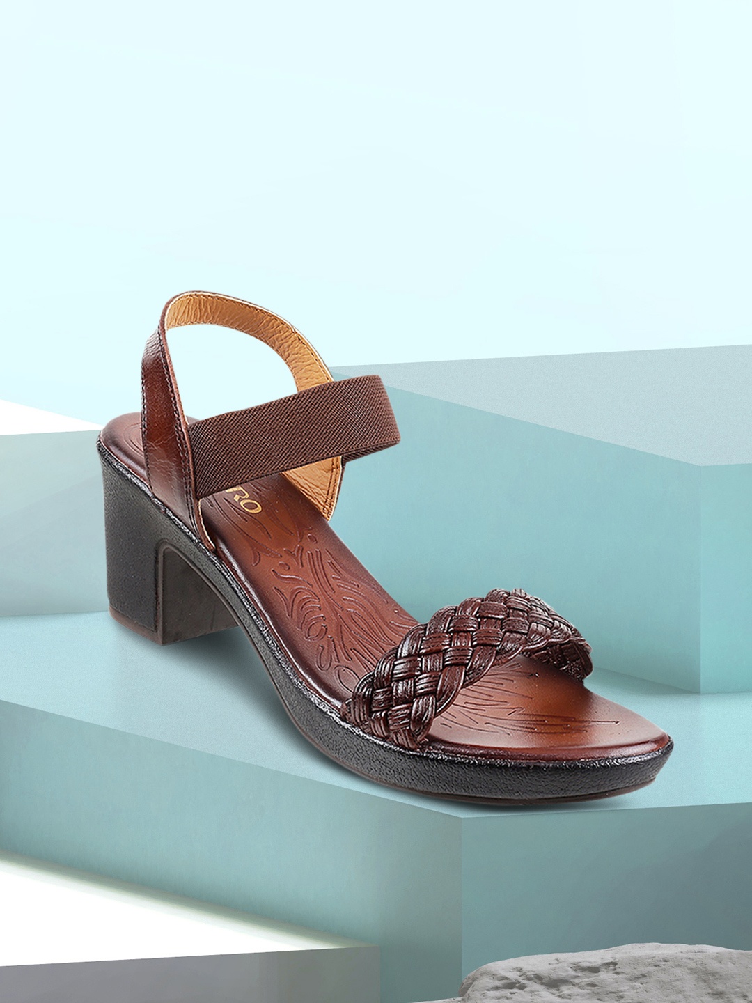 

Metro Women Brown Woven Design Heels