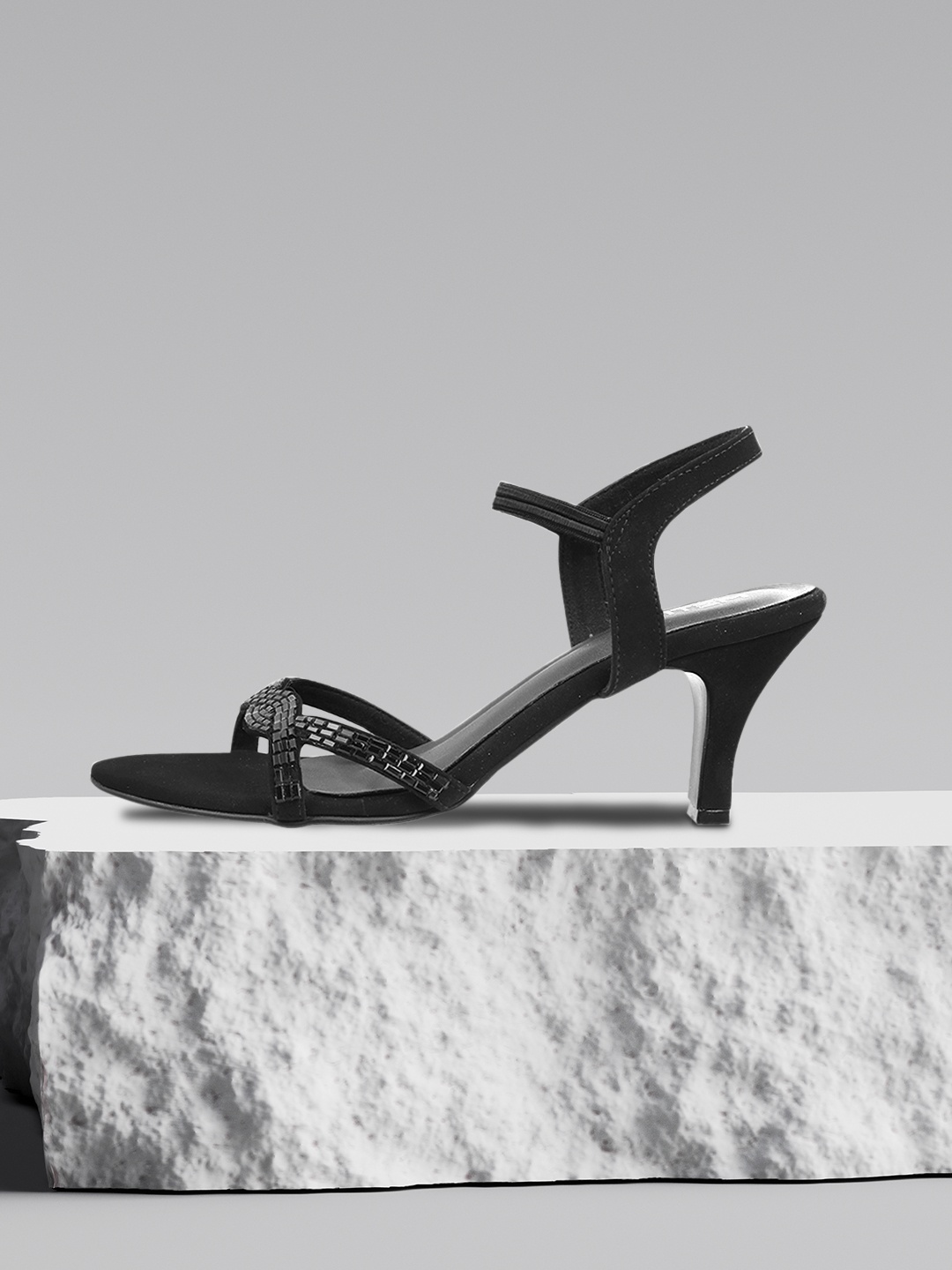 

Metro Women Black Embellished Heels