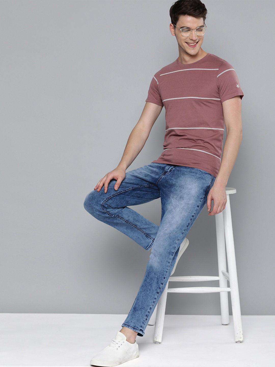 

Mast & Harbour Men Blue Slim Tapered Fit Mid-Rise Clean Look Stretchable Jeans