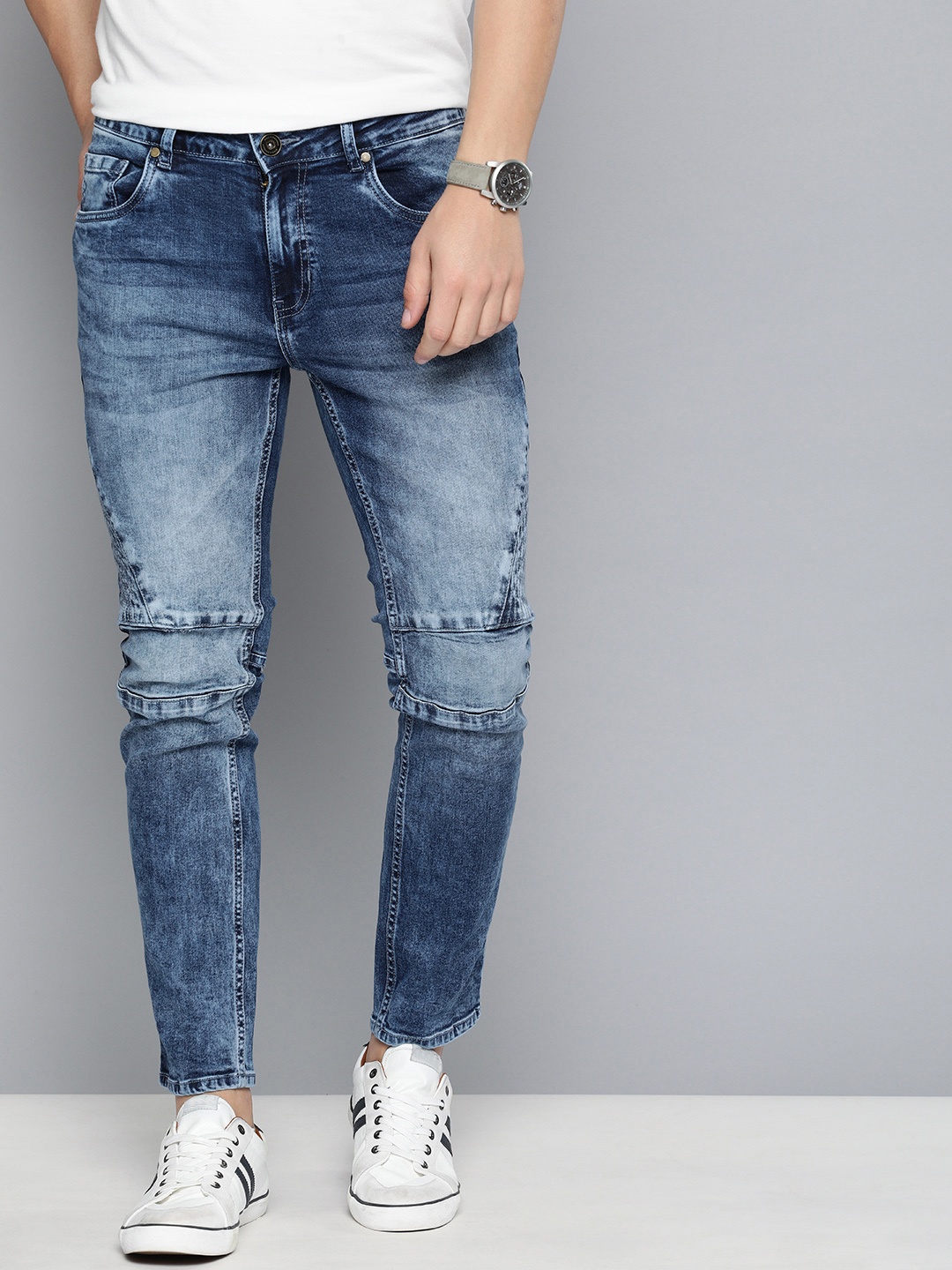 

Mast & Harbour Men Blue Slim Tapered Fit Mid-Rise Clean Look Stretchable Jeans