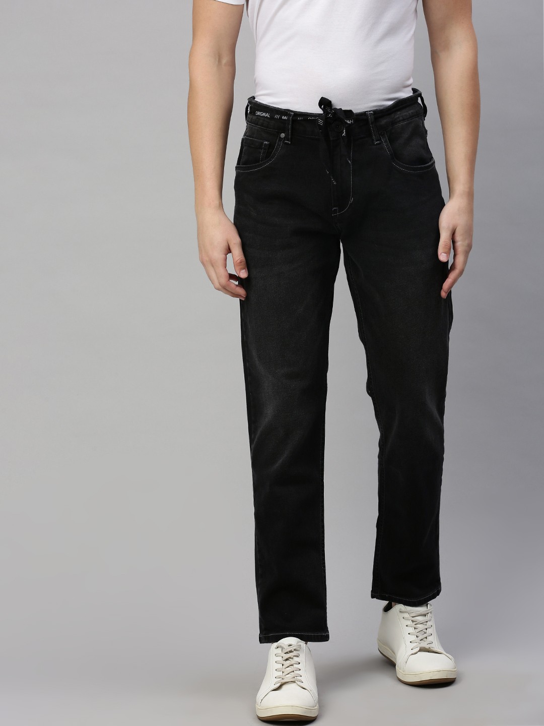 

Mast & Harbour Men Black Slim Tapered Fit Mid-Rise Clean Look Stretchable Jeans