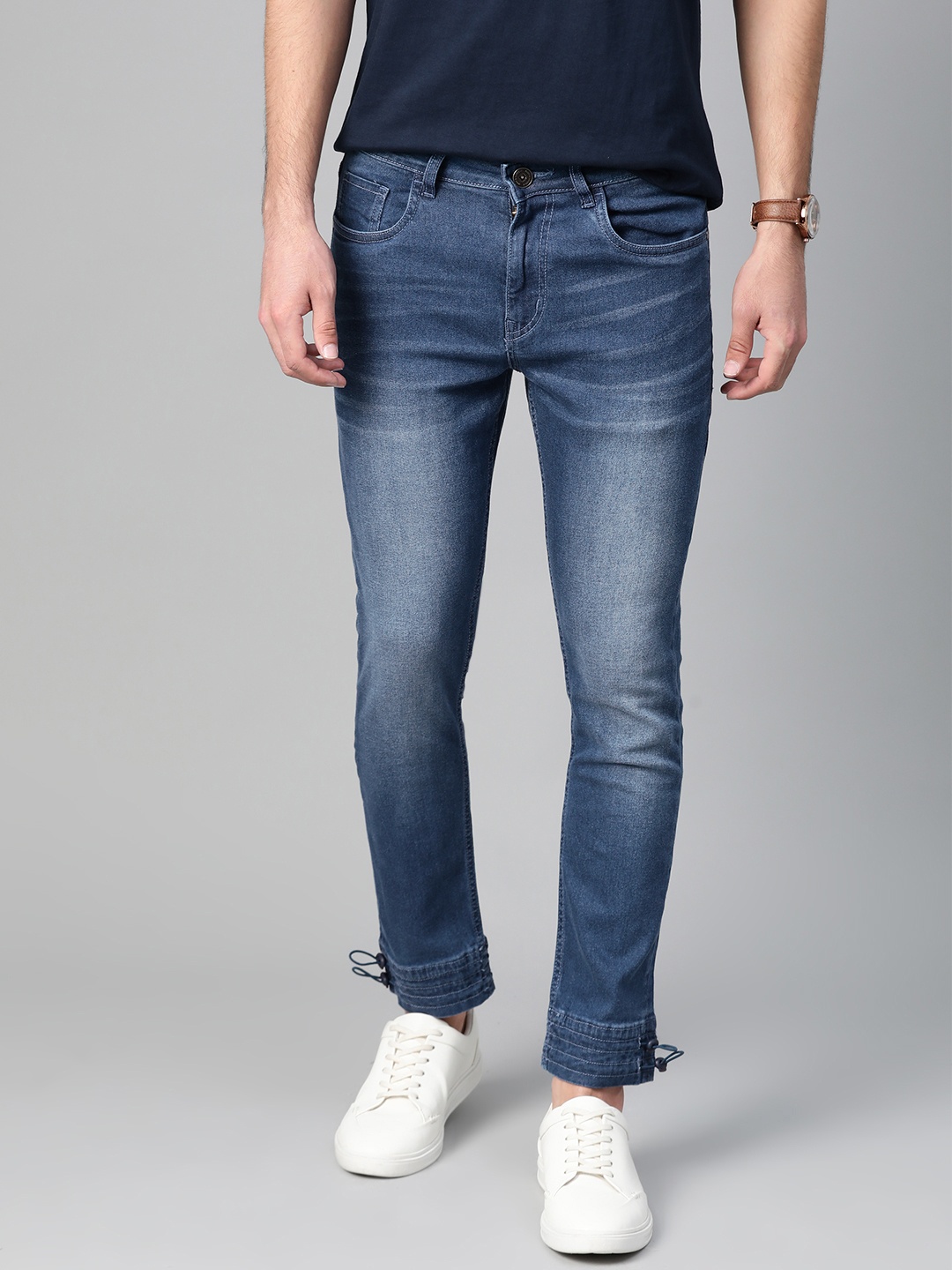 

Mast & Harbour Men Blue Skinny Fit Mid-Rise Clean Look Stretchable Jeans
