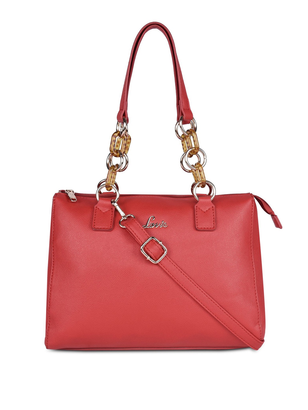 

Lavie Red Solid Handheld Bag