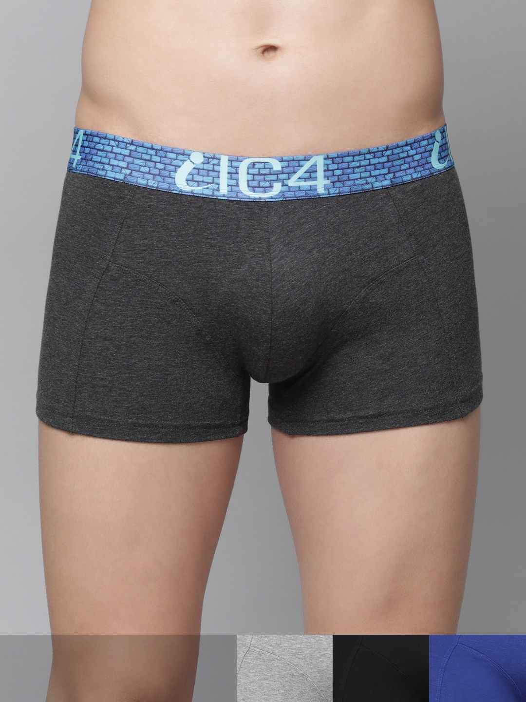 

IC4 Men Pack of 4 Assorted Solid Trunks 0212P4
