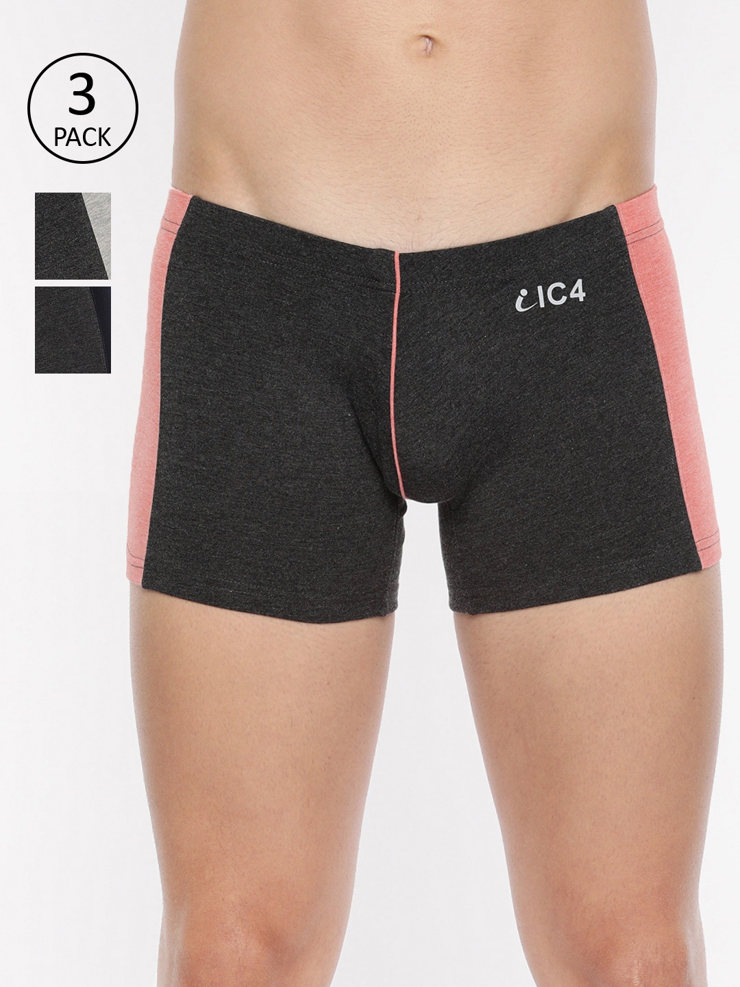 

IC4 Men Pack of 3 Assorted Colourblocked Trunks