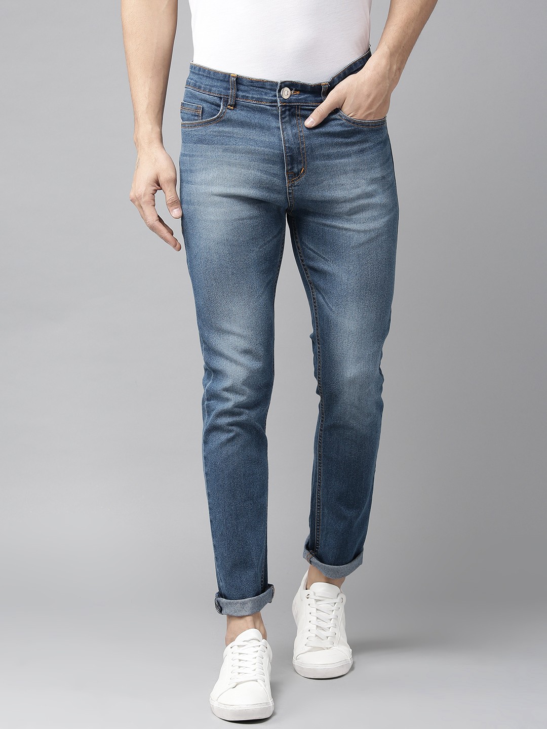 

Hubberholme Men Blue Slim Fit Mid-Rise Clean Look Jeans
