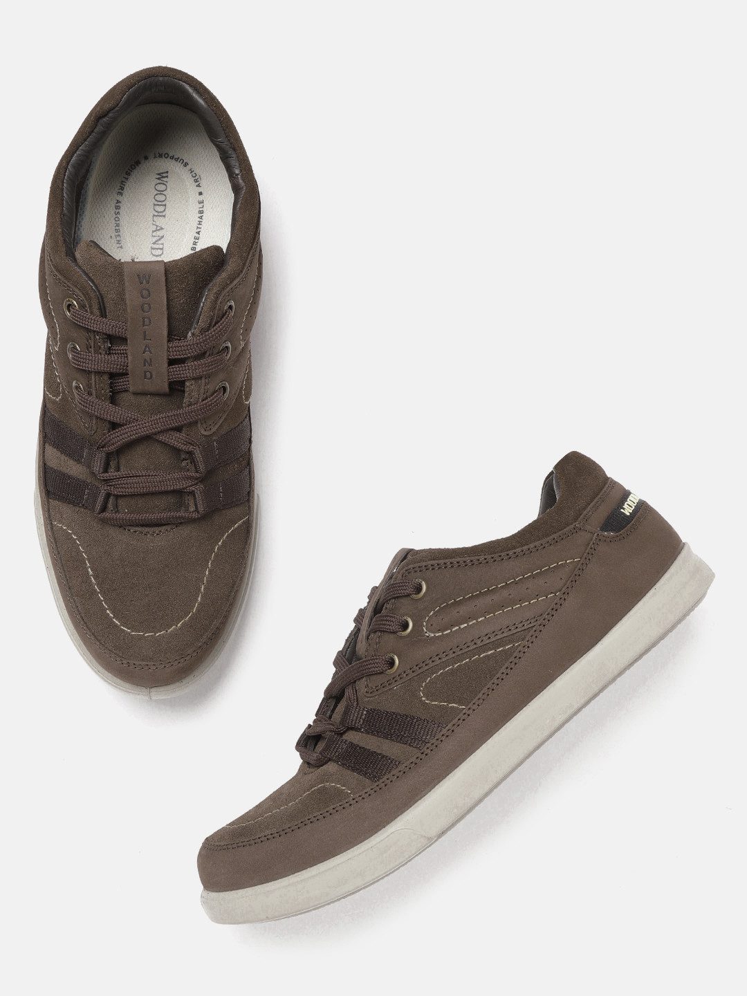 

Woodland Men Coffee Brown Nubuck Sneakers