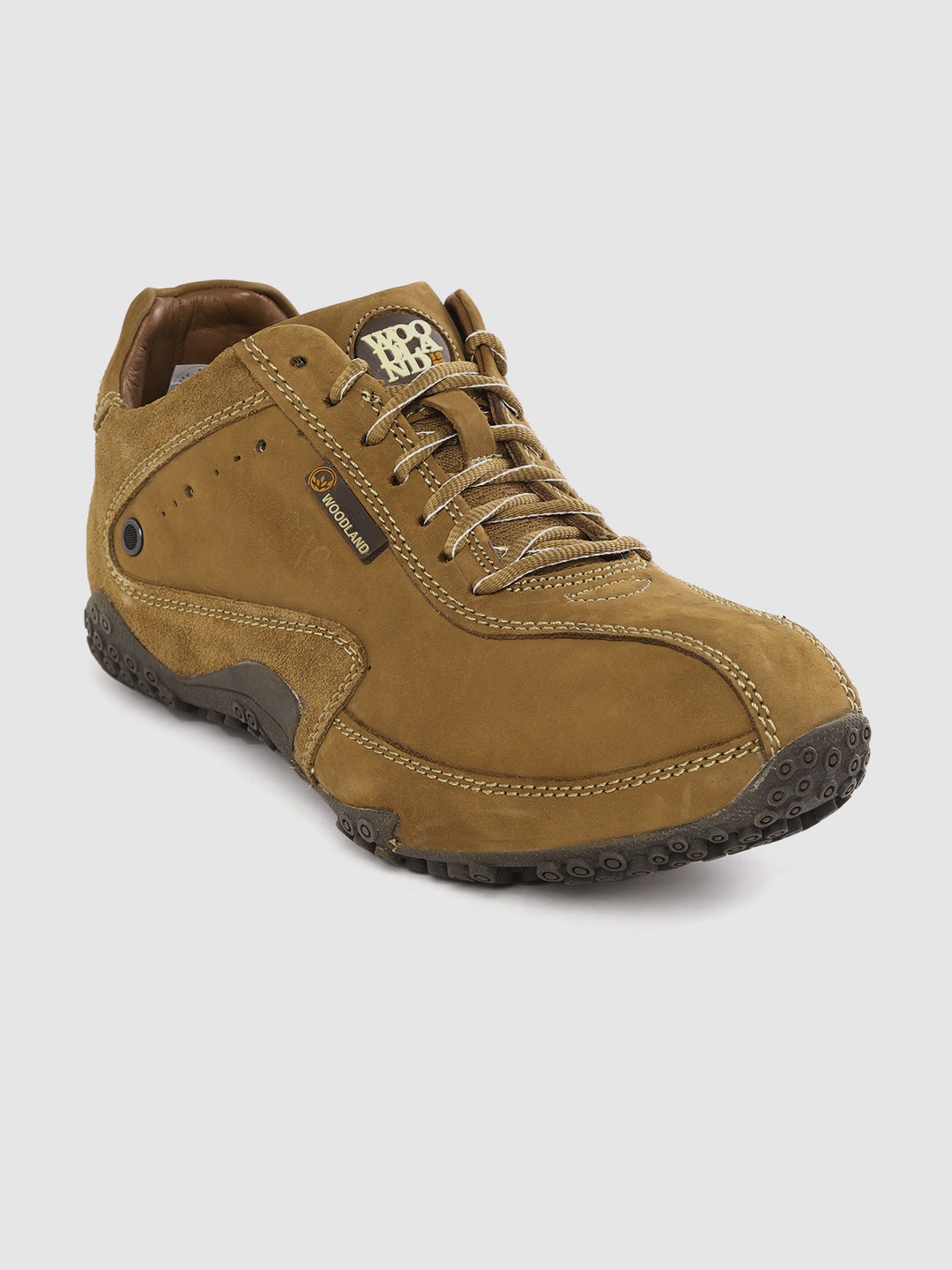 

Woodland Men Tan Brown Solid Nubuck Sneakers