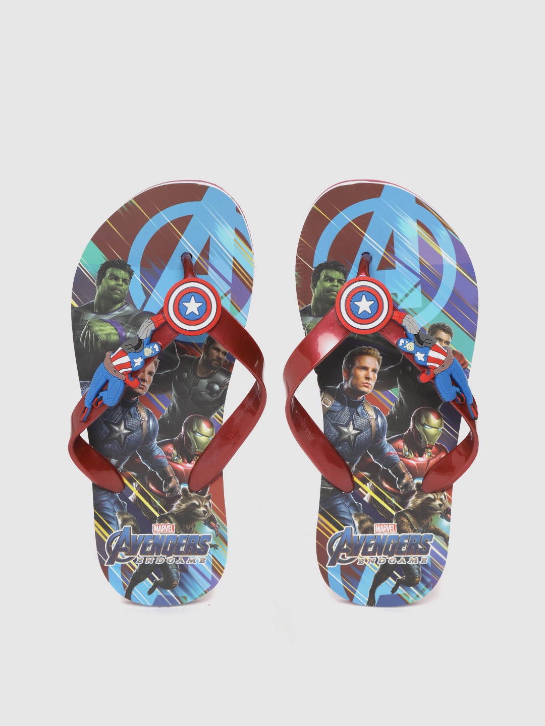 

toothless Boys Marvel Avengers Printed Thong Flip-Flops, Maroon