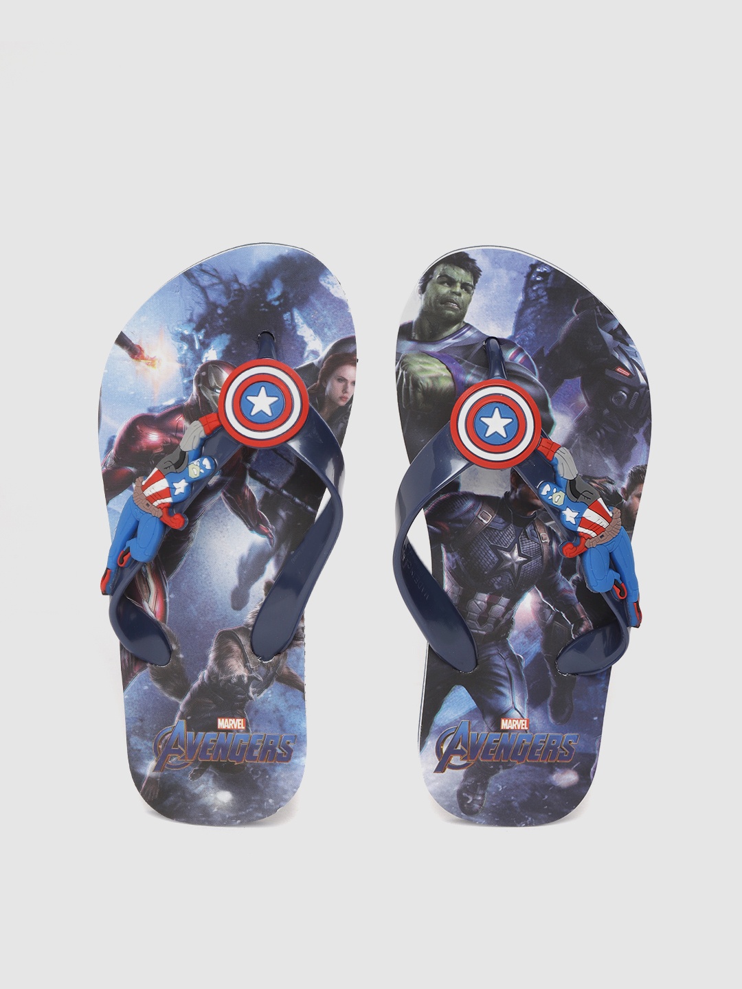 

toothless Boys Marvel Avengers Printed Thong Flip-Flops, Navy blue