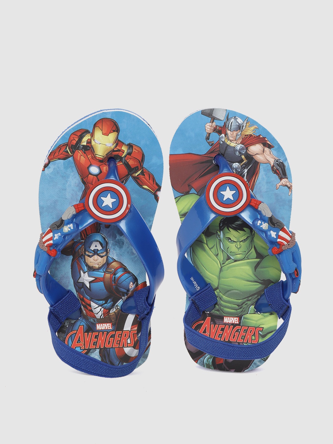 

toothless Boys Marvel Avengers Printed Thong Flip-Flops, Blue
