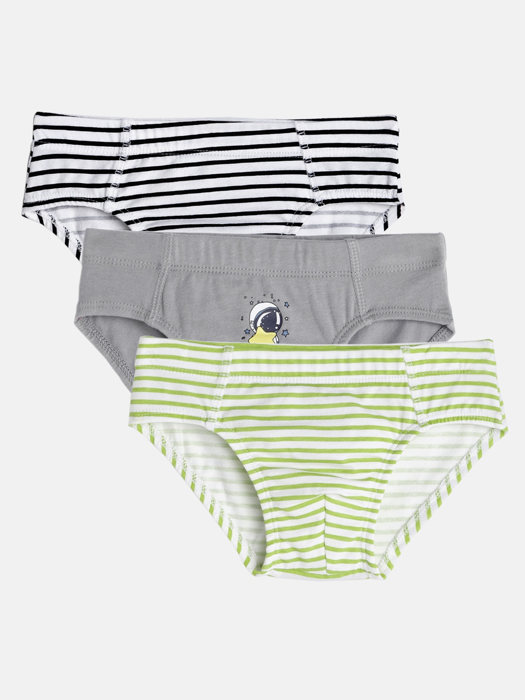 

mackly Boys Pack of 3 Briefs MB-13-2-4yrs, Grey