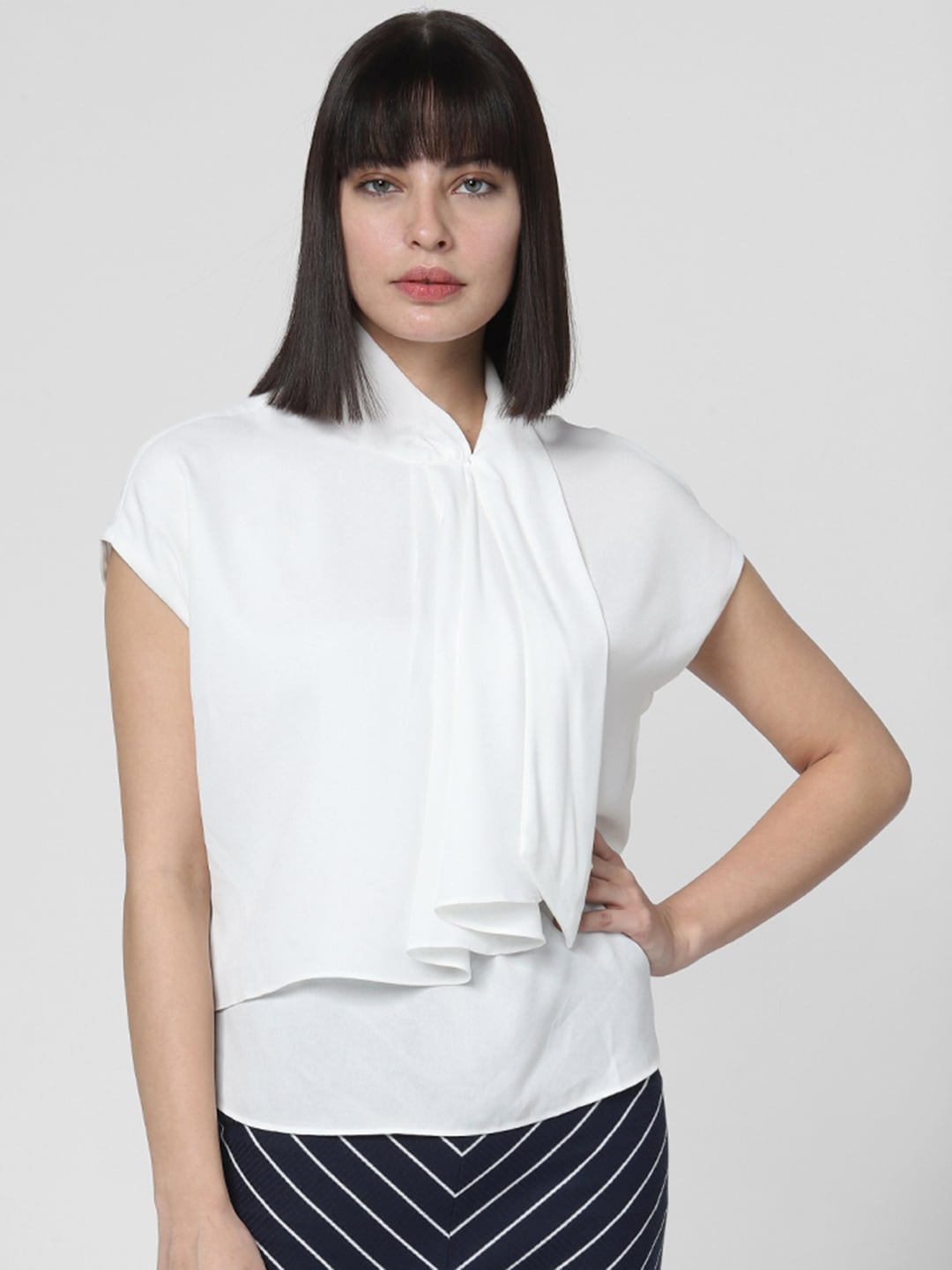 

Vero Moda Women White Solid Top