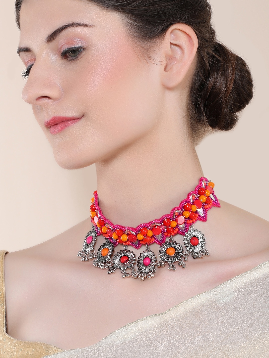 

Rubans Silver-Plated Traditional Choker