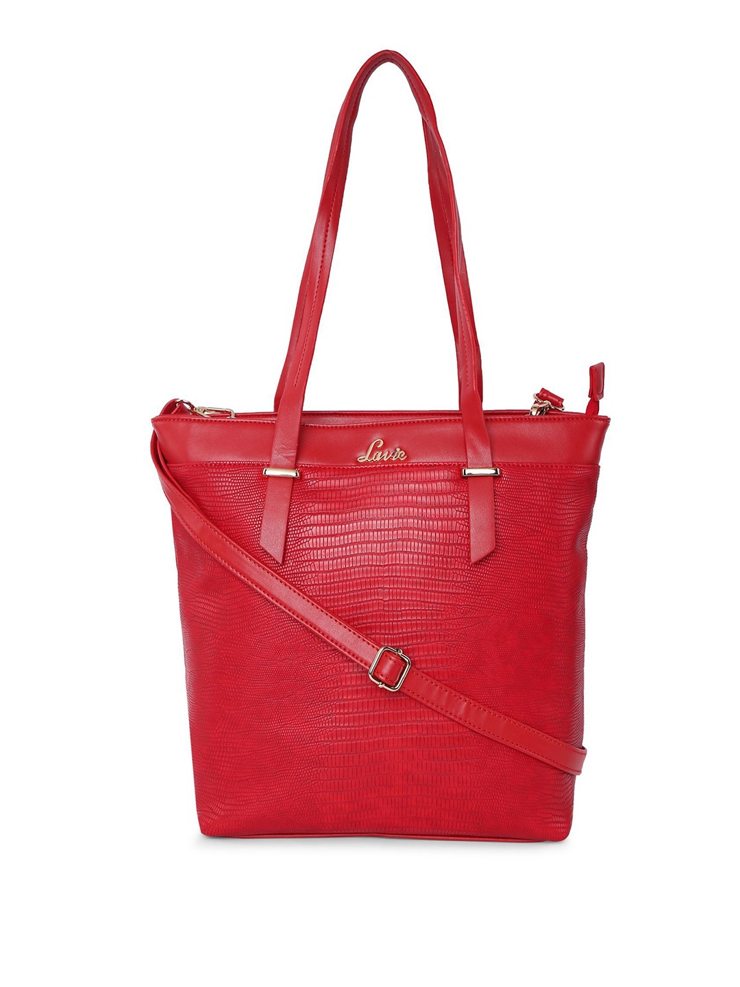 

Lavie Dhara Red Animal Textured Shoulder Bag