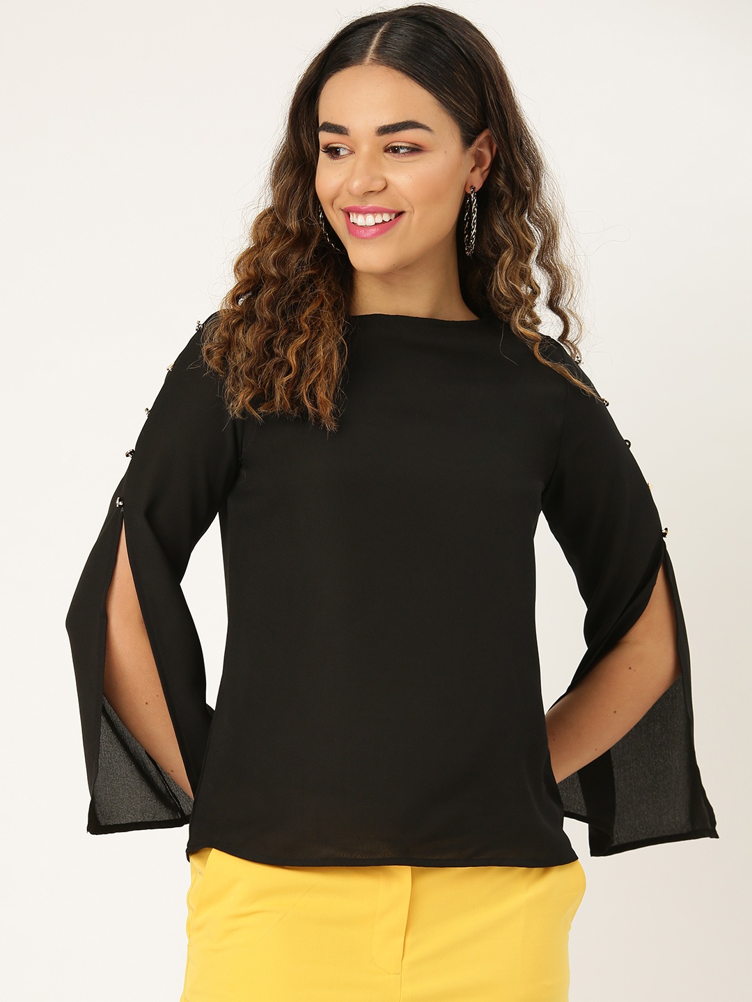 

Style Quotient Women Black Solid Top