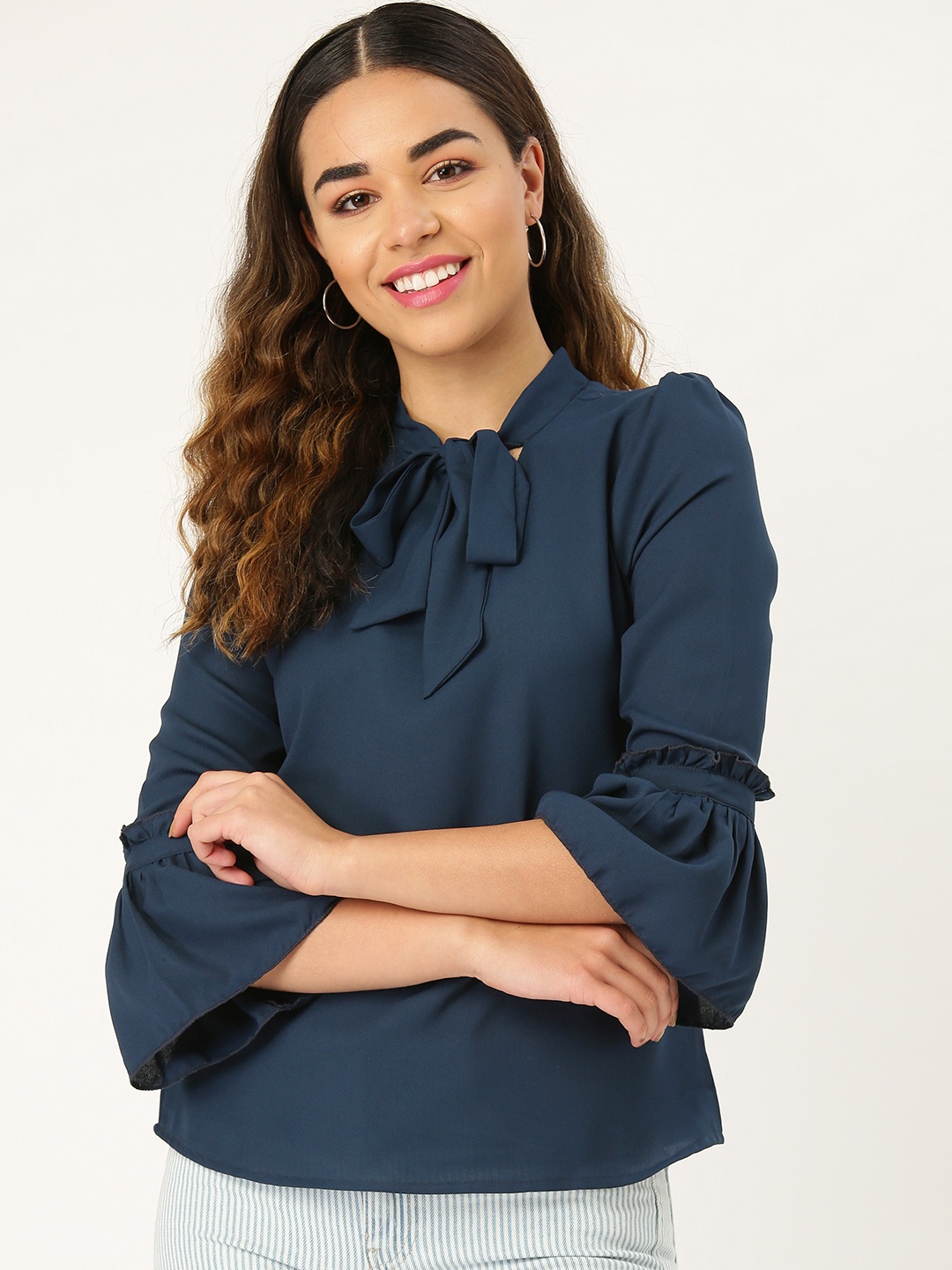 

Style Quotient Women Teal Blue Solid Top