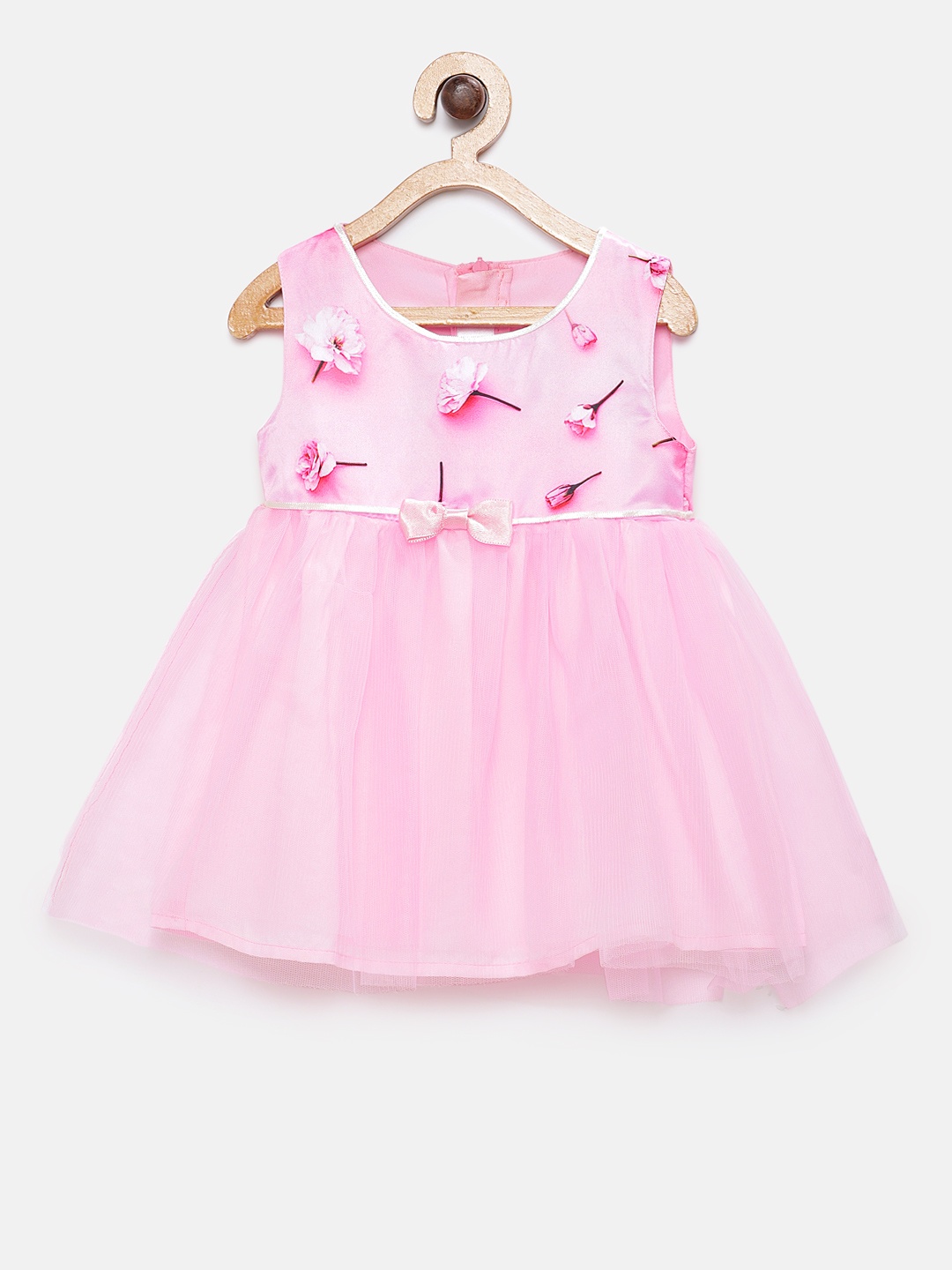 

MANY FROCKS & Infant Pink Printed A-Line Dress