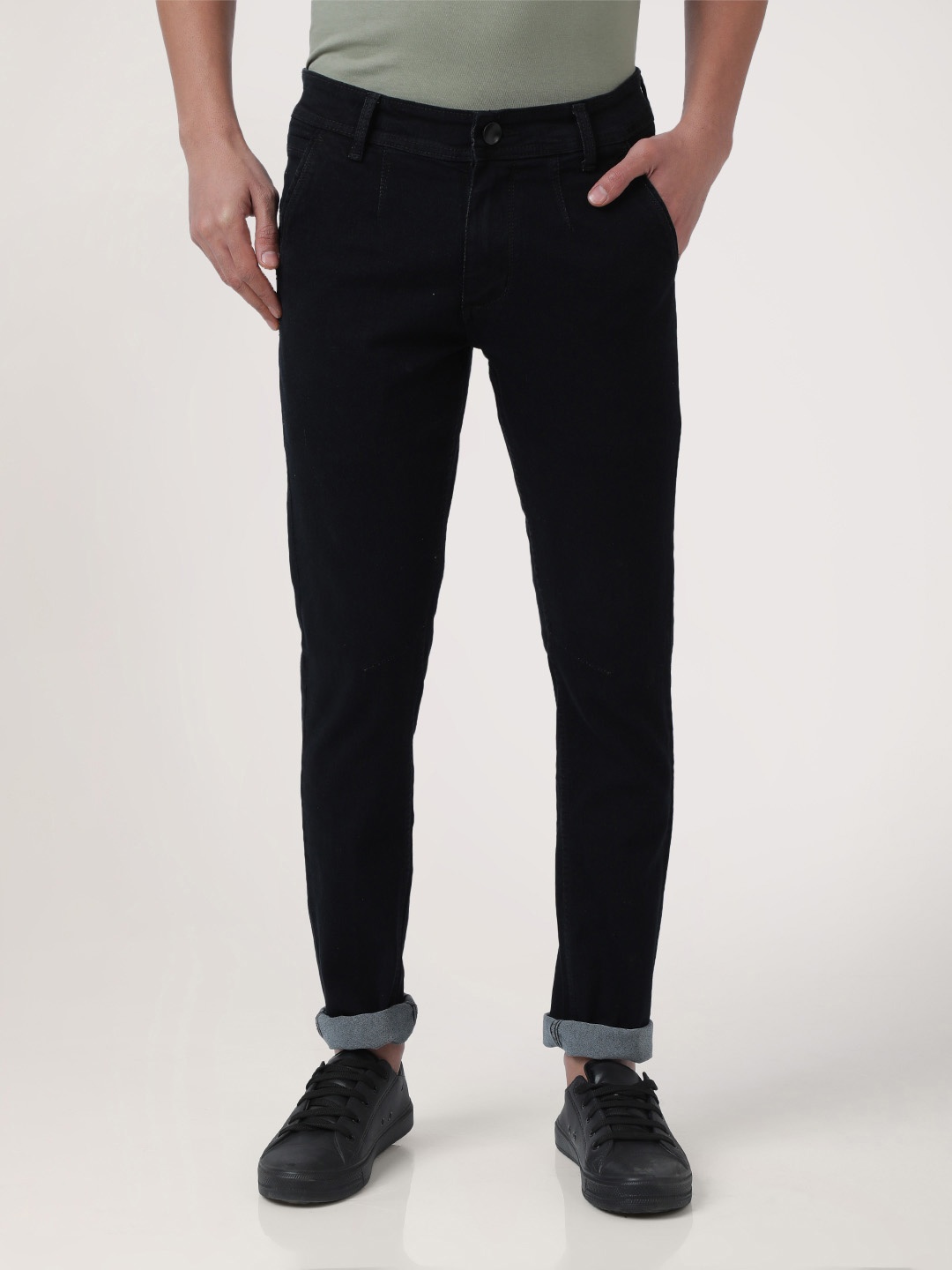 

IVOC Men Black Skinny Fit Mid-Rise Clean Look Jeans
