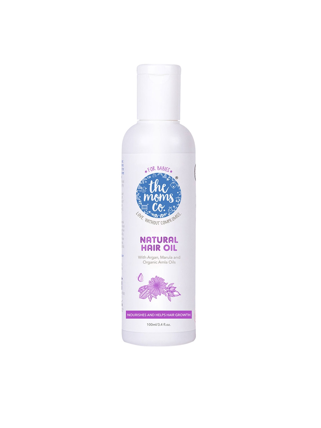 

The Moms Co. Natural Baby Hair Oil with Argan & Amla Oils 100 ml, White