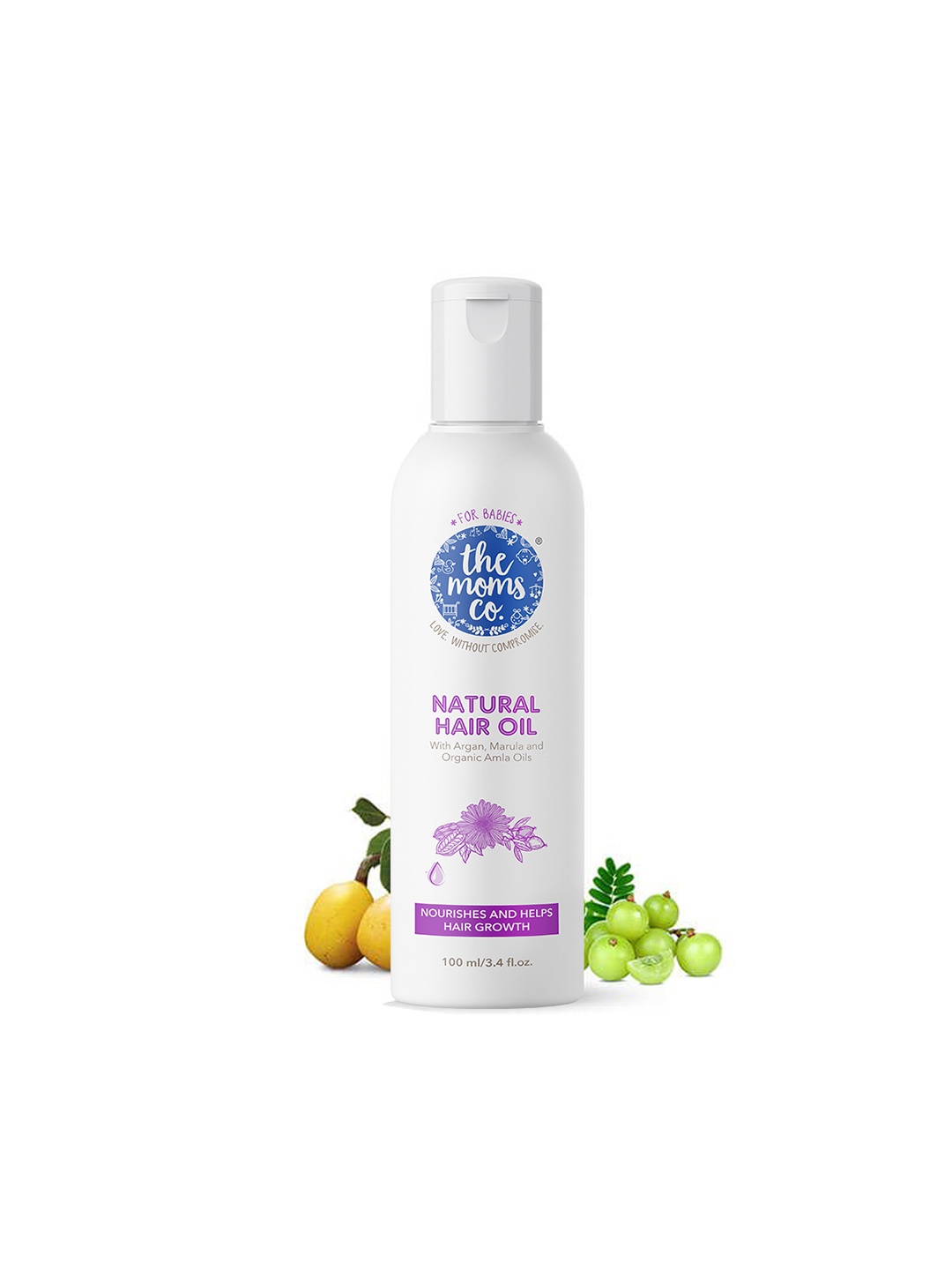 

The Moms Co. Natural Baby Hair Oil with Argan & Amla Oils 200 ml, White
