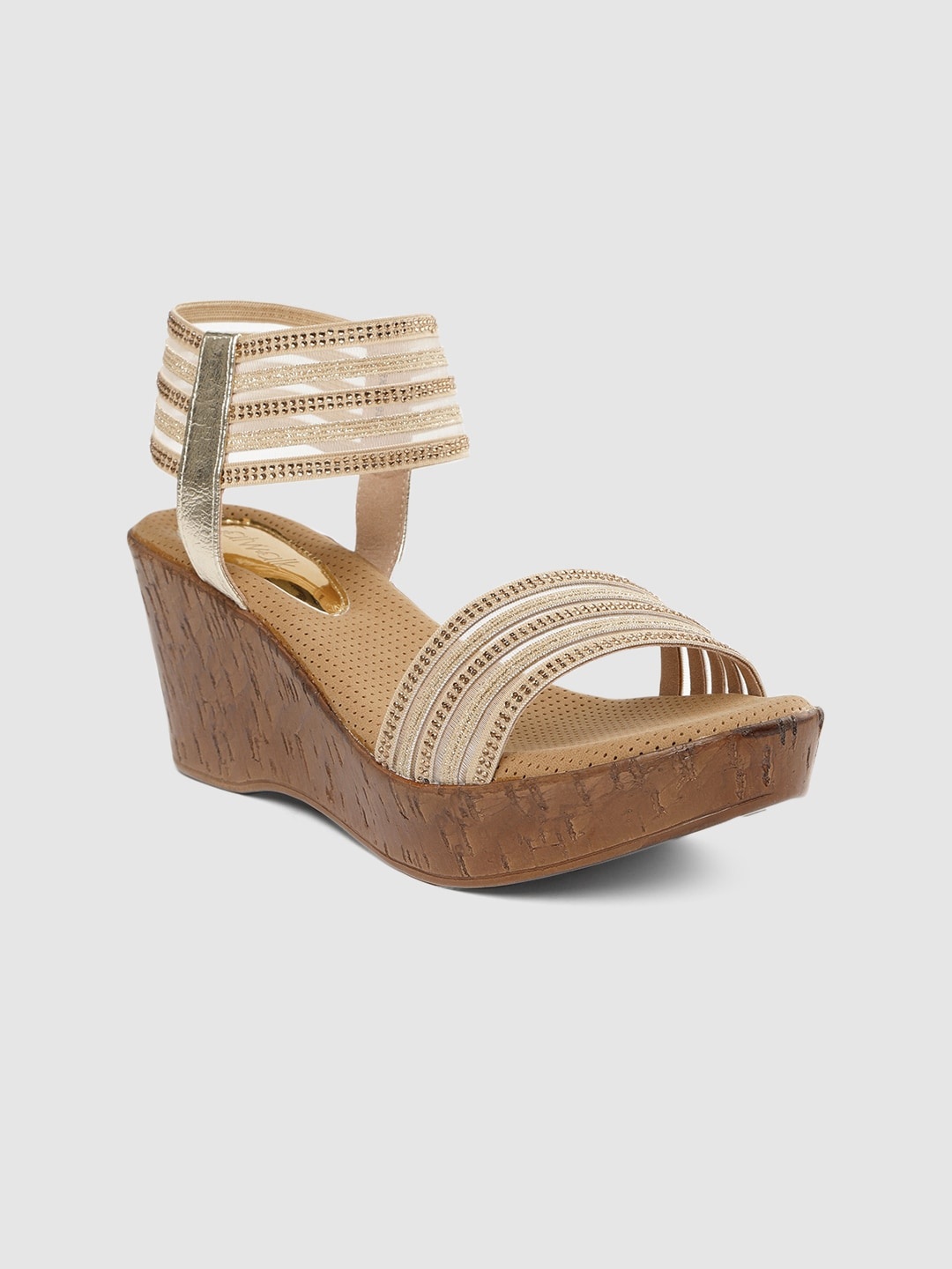 

Catwalk Women Gold-Toned Embellished Wedge Sandals