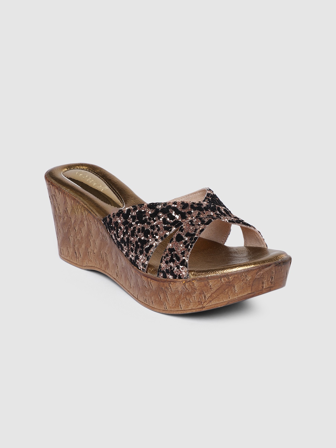

Catwalk Rose Gold Embellished Party Wedge Sandals